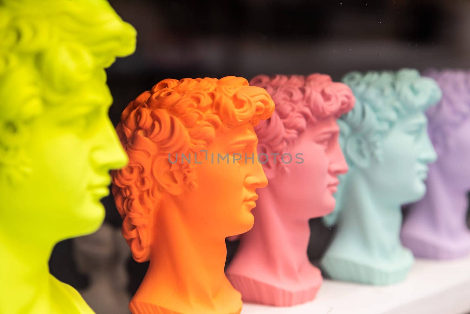 The most common Florence souvenir in Italy - David by Michelangelo. Kitsch souvenir.