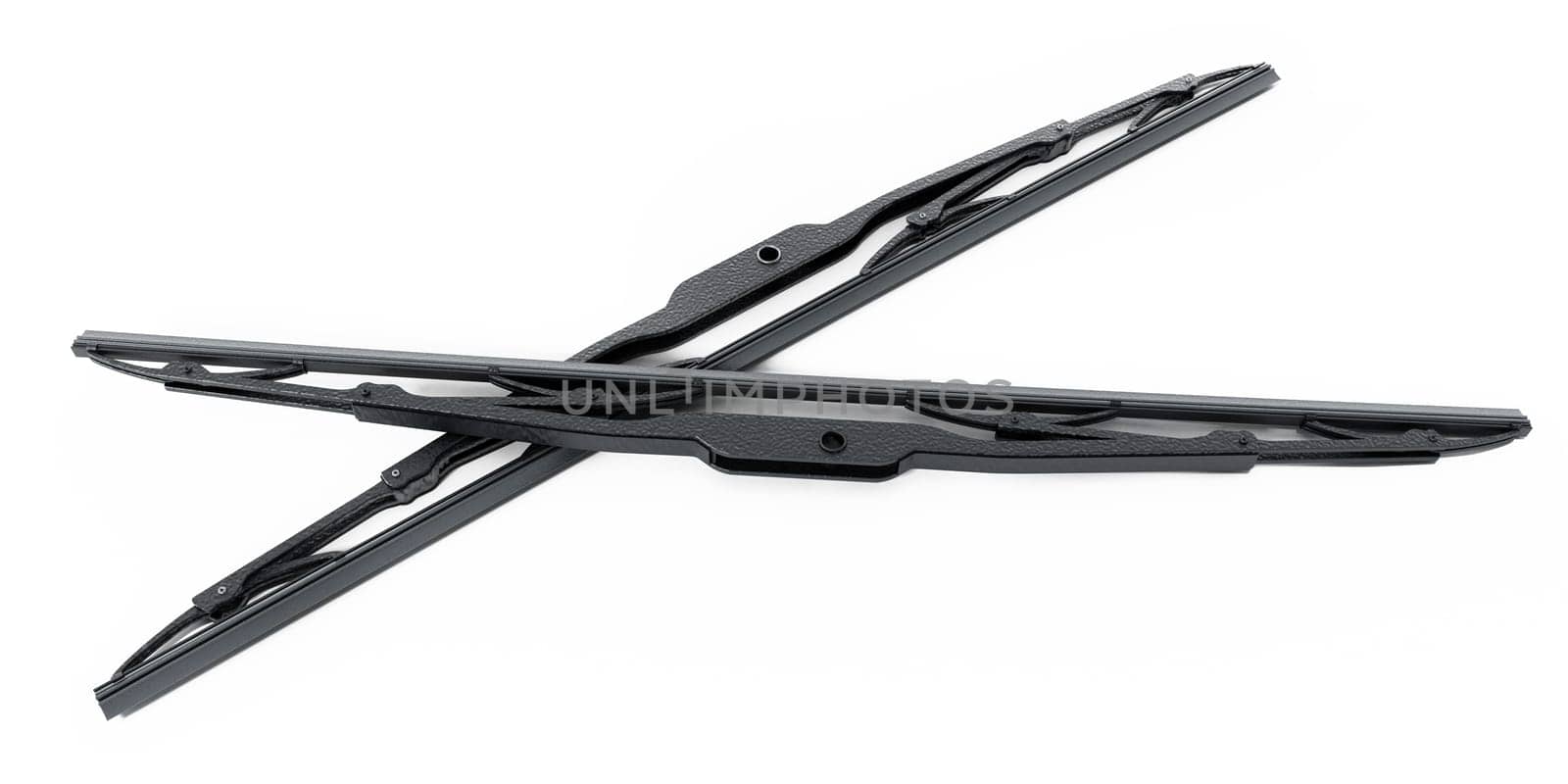 Car wipers isolated on white background. 3D illustration.