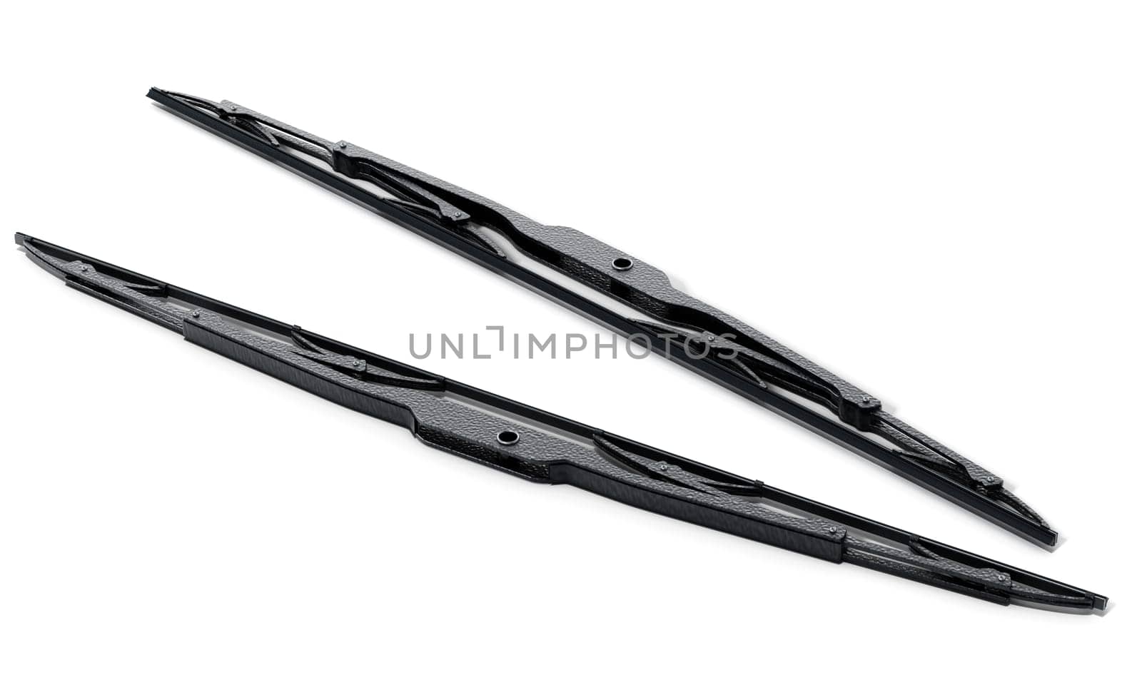 Car wipers isolated on white background. 3D illustration.
