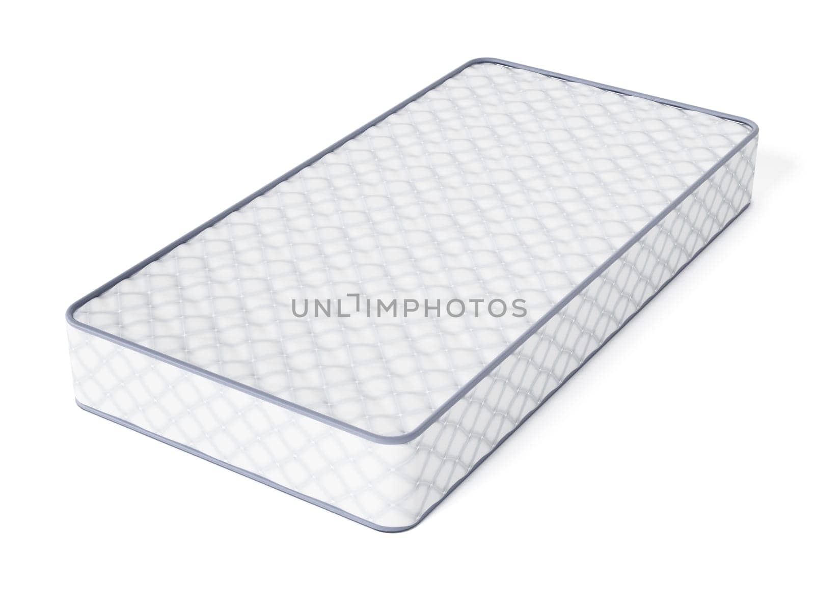 Mattress isolated on white background. 3D illustration.
