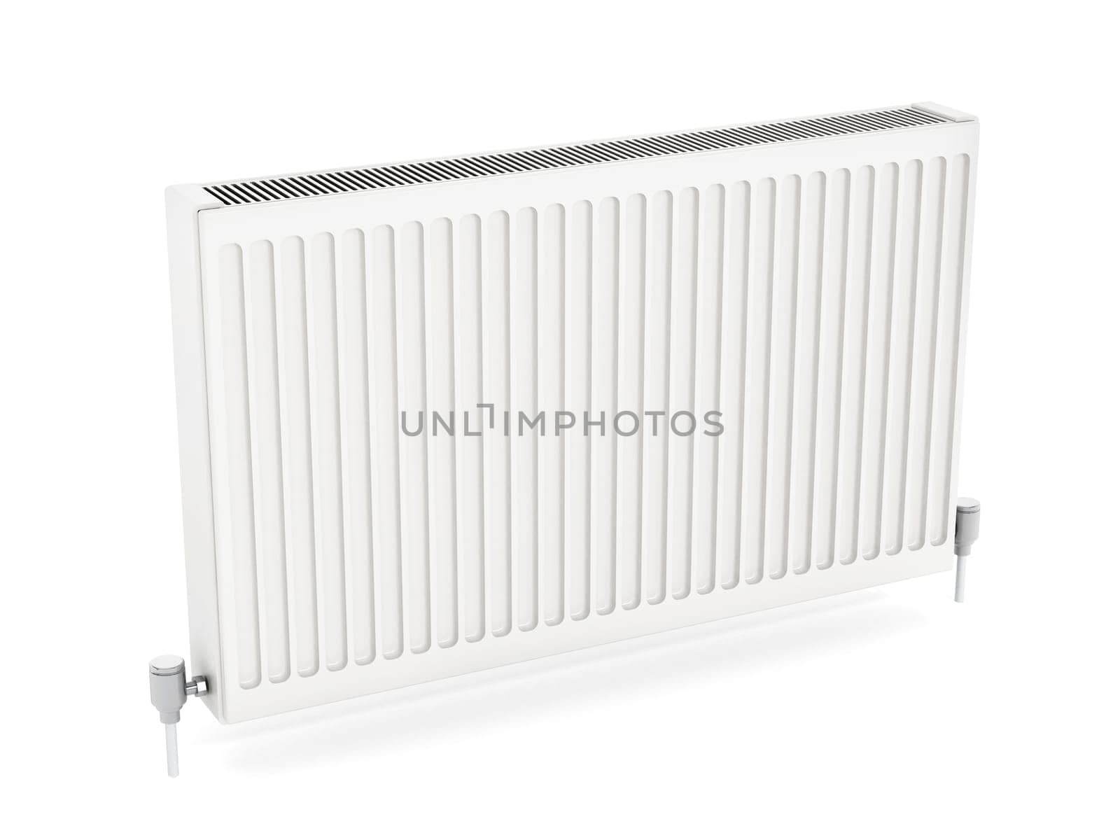 Radiator isolated on white background. 3D illustration.
