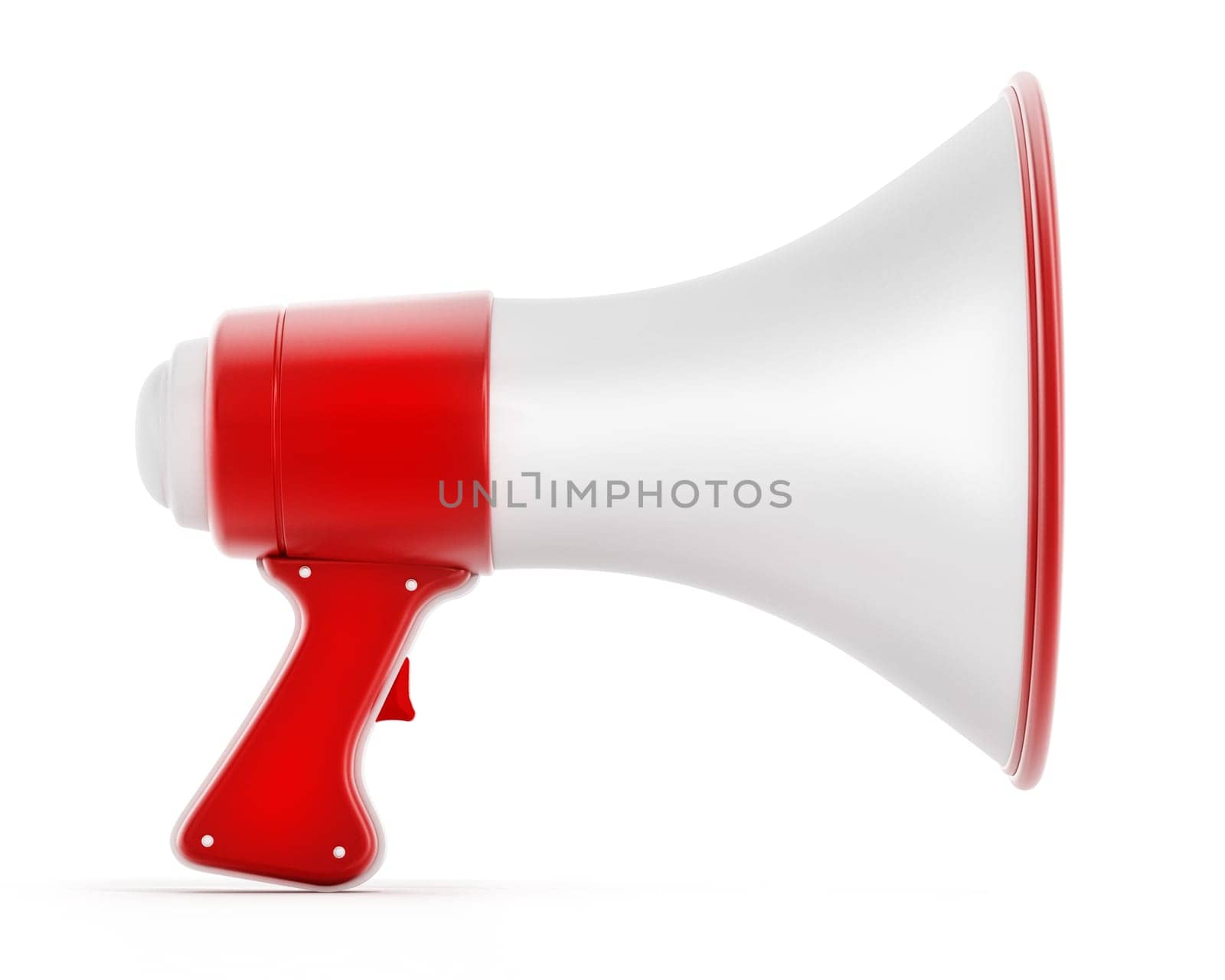 Megaphone isolated on white background. 3D illustration.