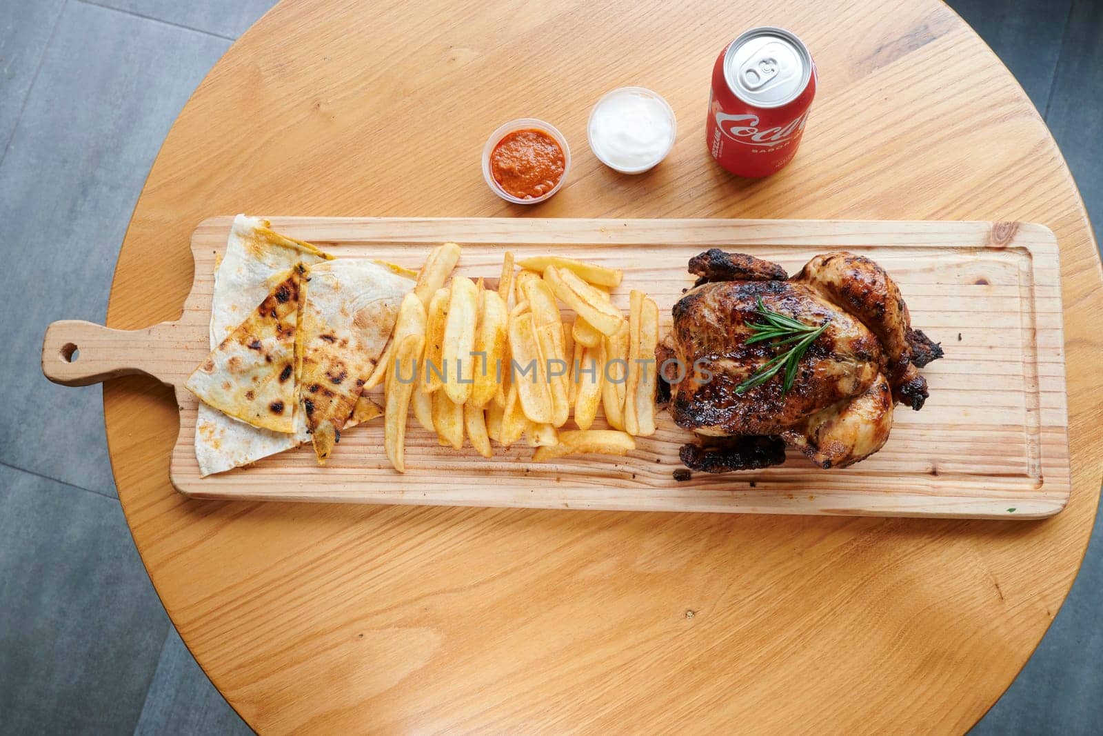a various assorted american food