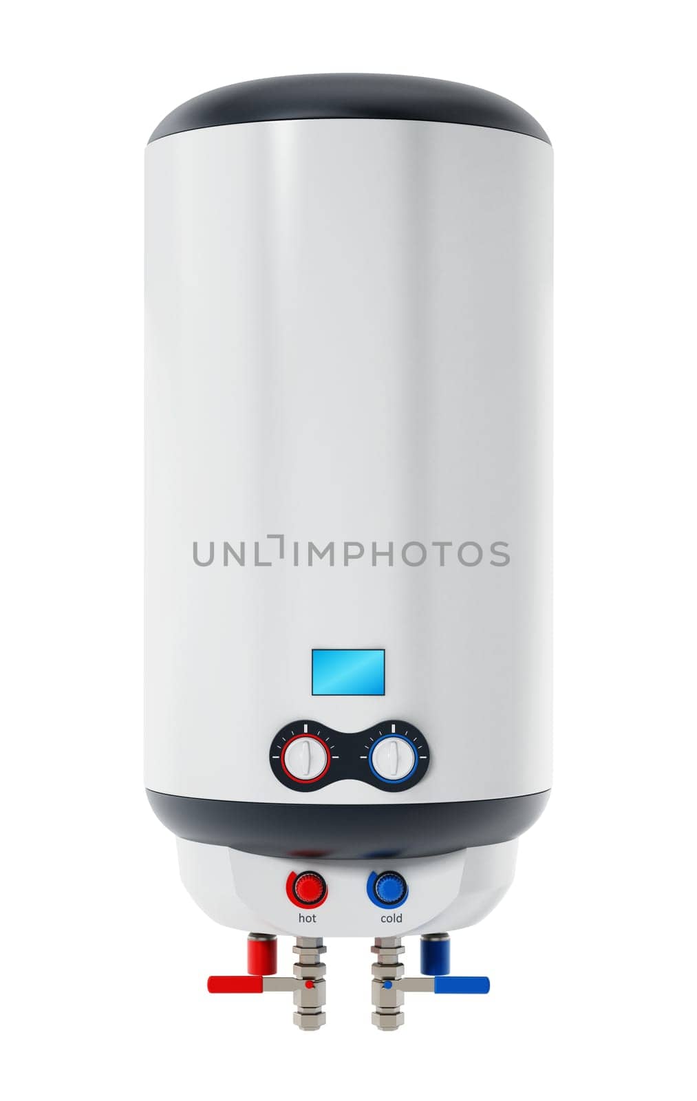 Water heater isolated on white background. 3D illustration.