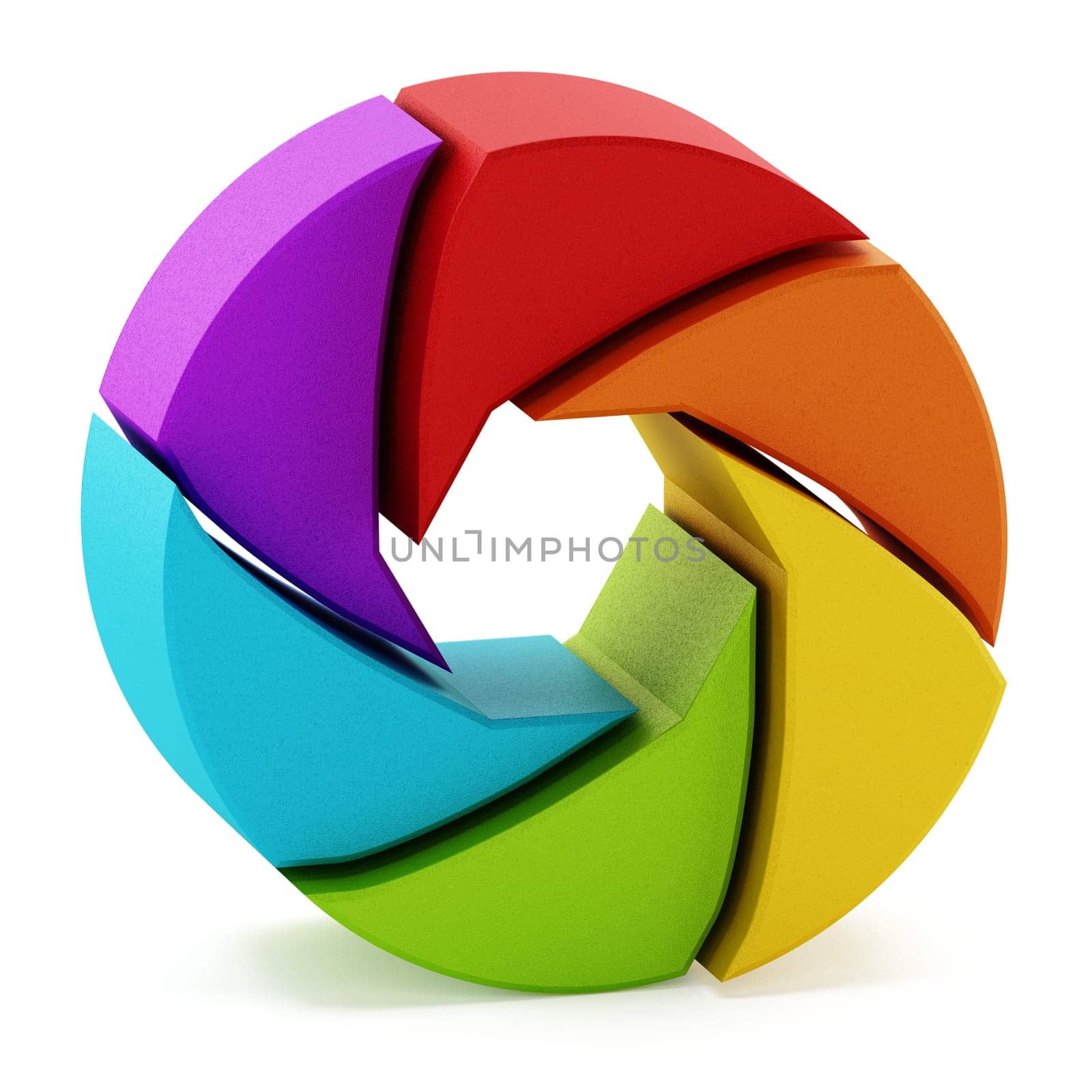 Shutter symbol isolated on white background. 3D illustration.