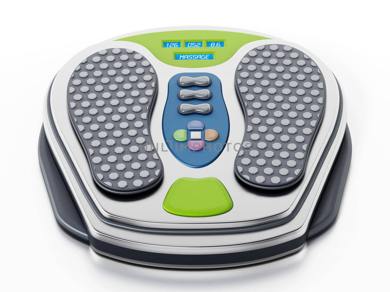 Foot massage machine isolated on white background. 3D illustration.