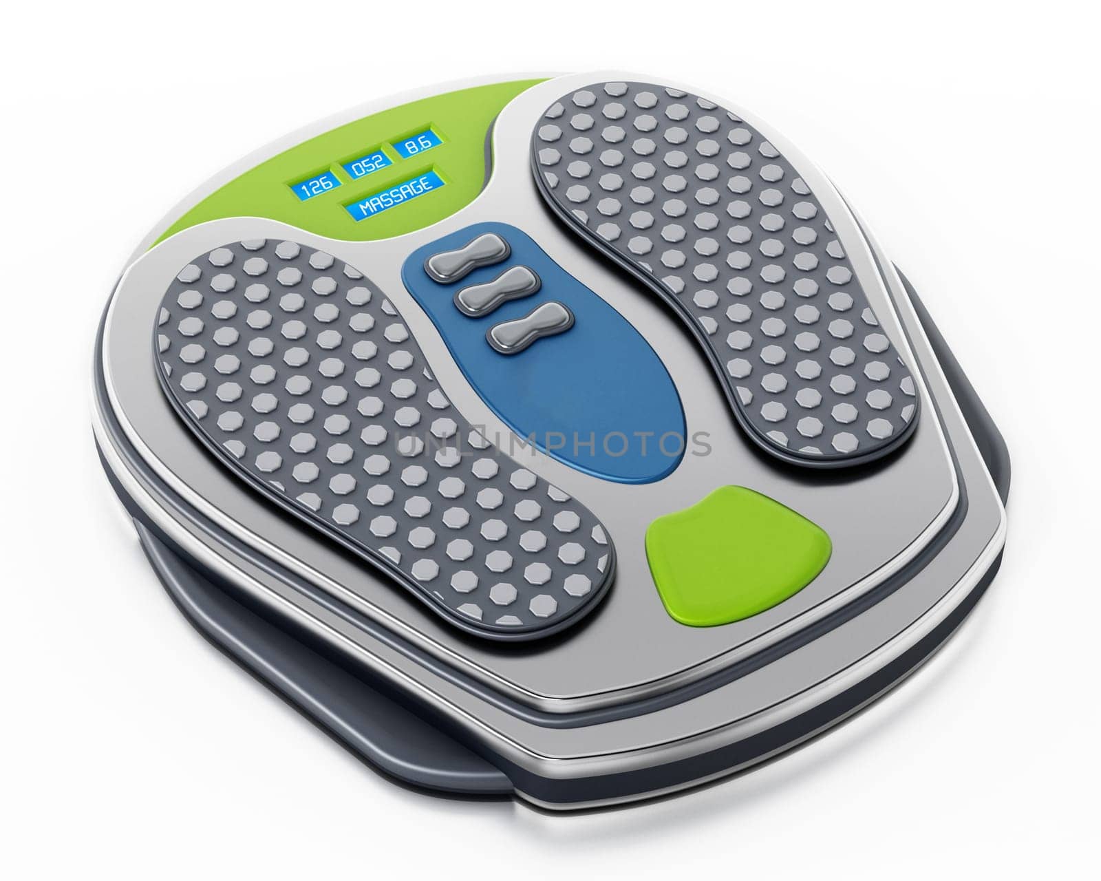 Foot massage machine isolated on white background. 3D illustration.
