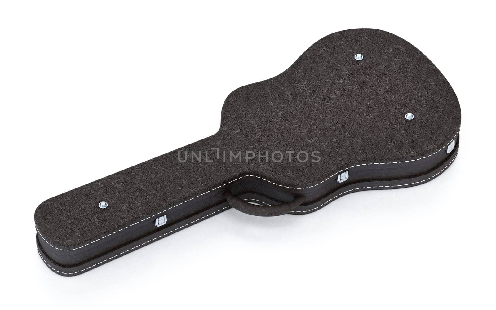 Guitar case isolated on white background. 3D illustration.