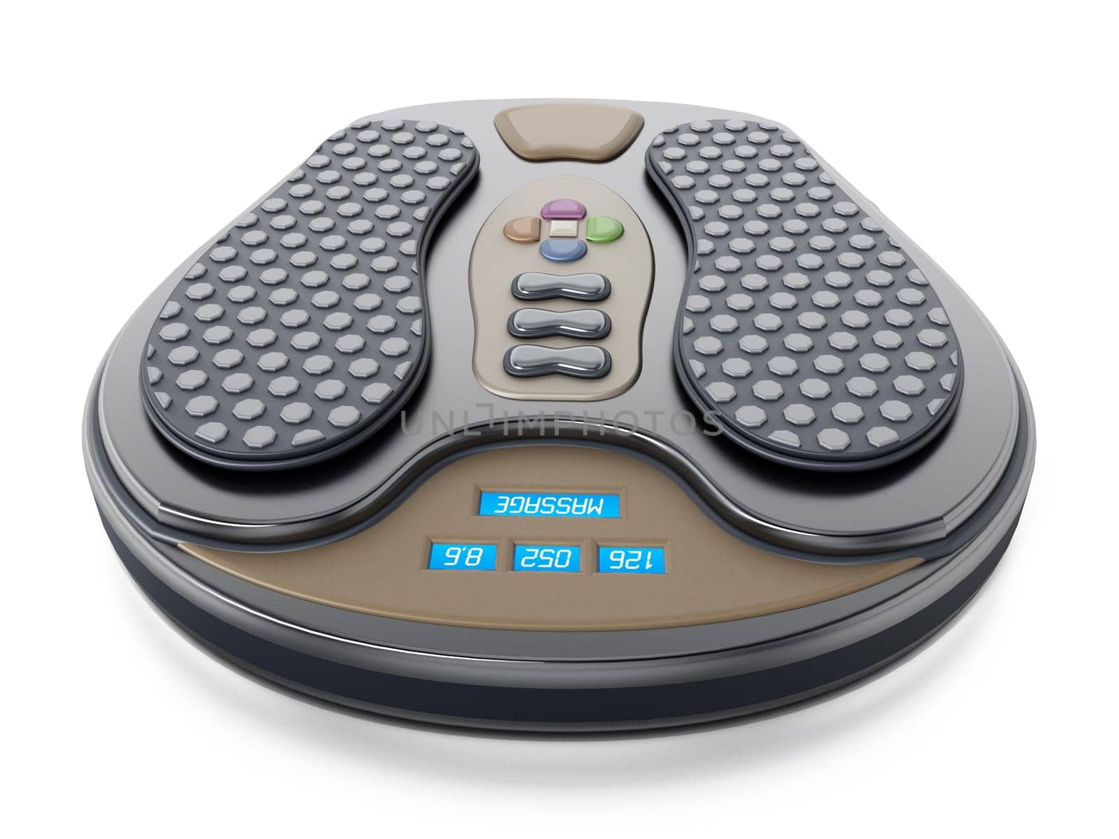 Foot massage machine isolated on white background. 3D illustration.