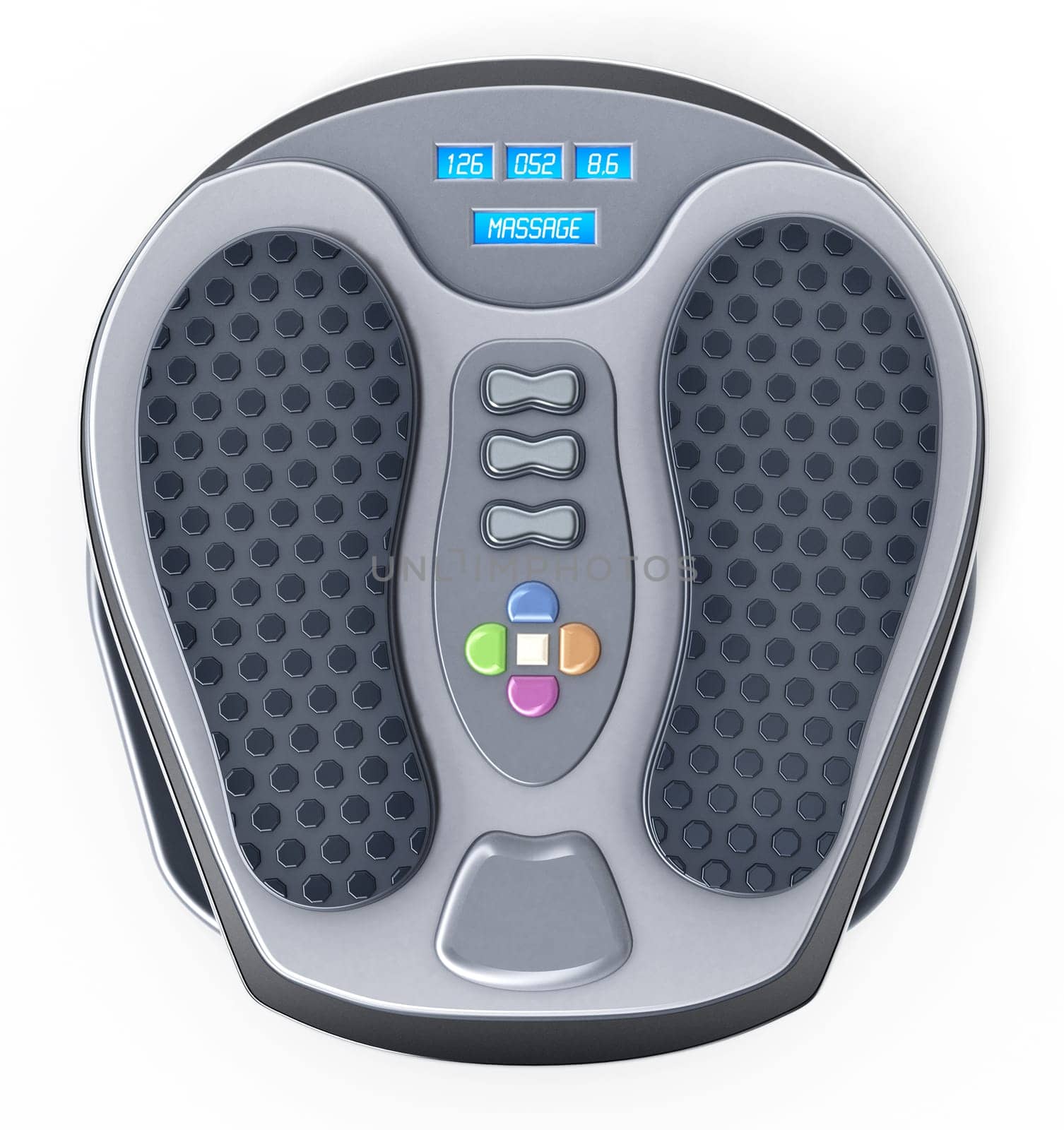 Foot massage machine isolated on white background. 3D illustration.