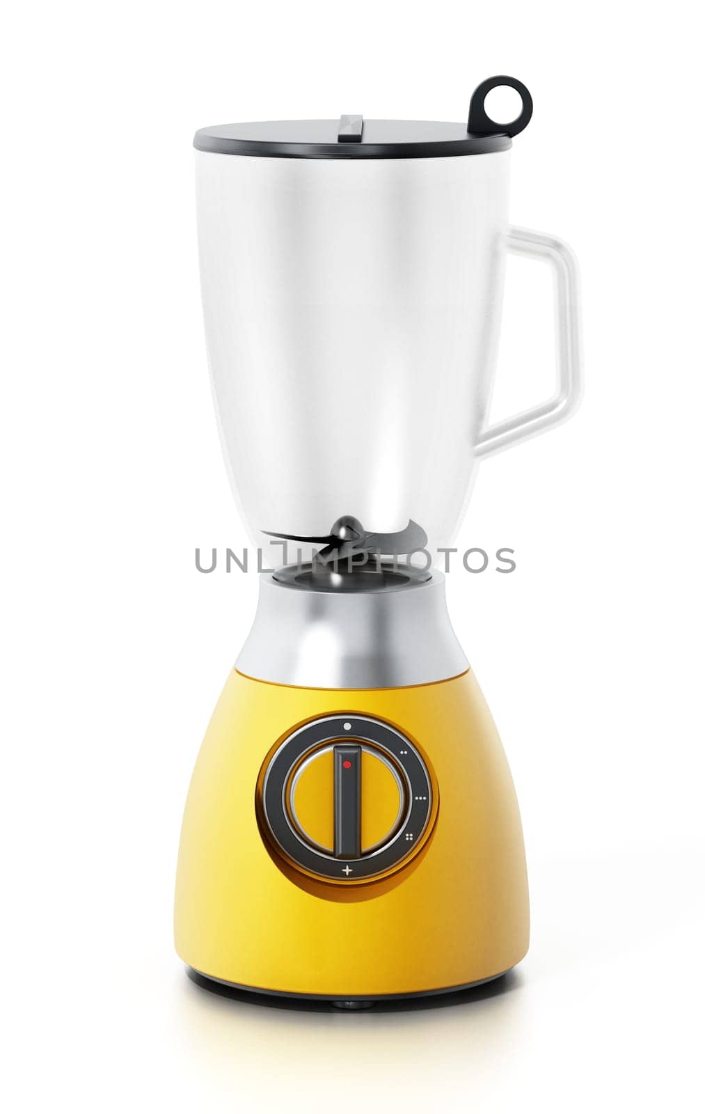 Empty blender isolated on white background. 3D illustration.