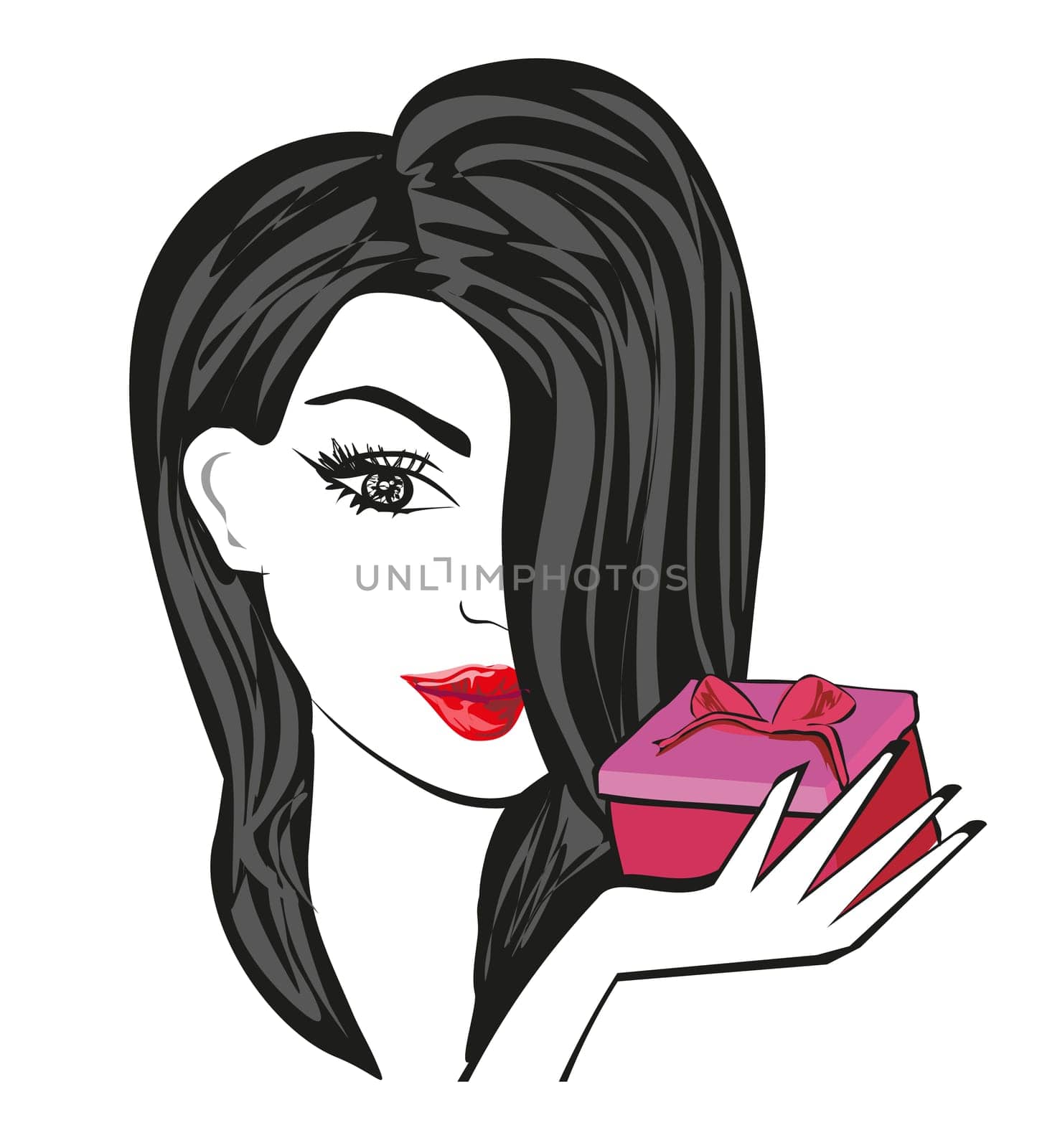 girl with gift box