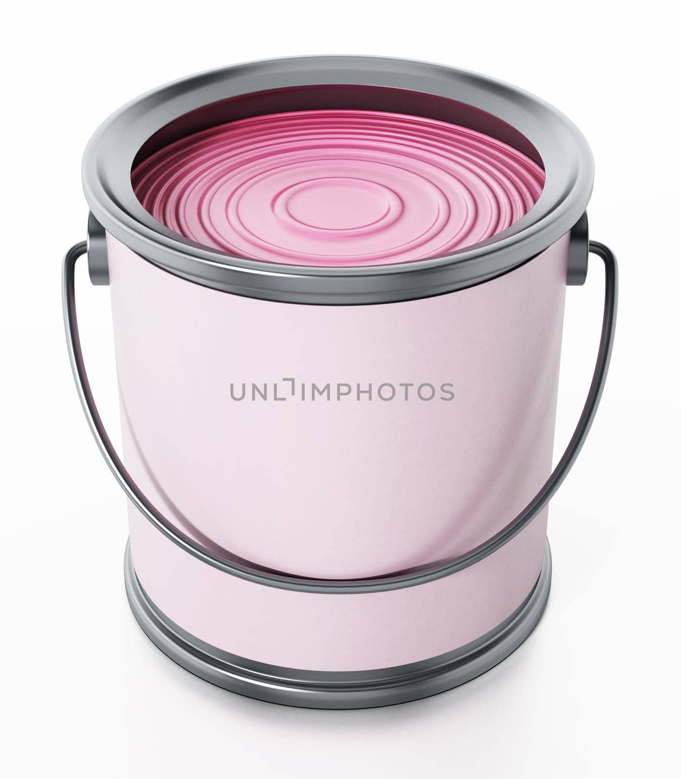 Paint can isolated on white background. 3D illustration.
