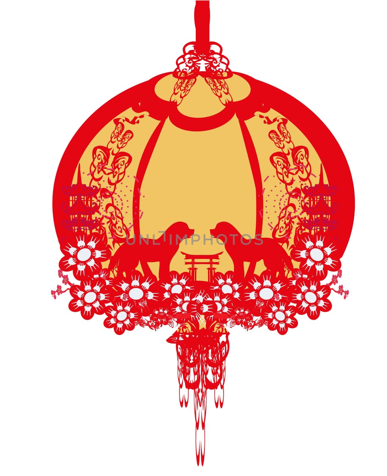 Chinese zodiac the year of Dog - frame