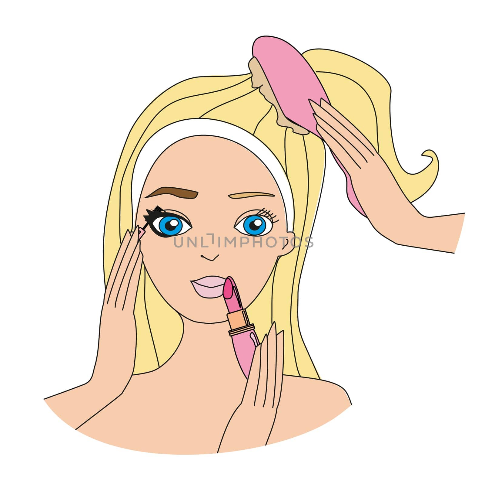 beautiful woman in beauty salon