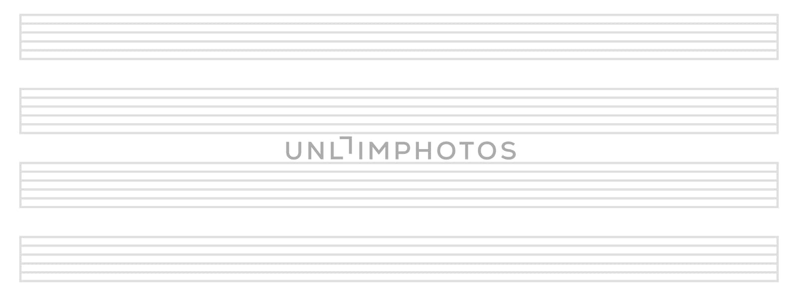 Blank template for music notes - 4 x 6 lines