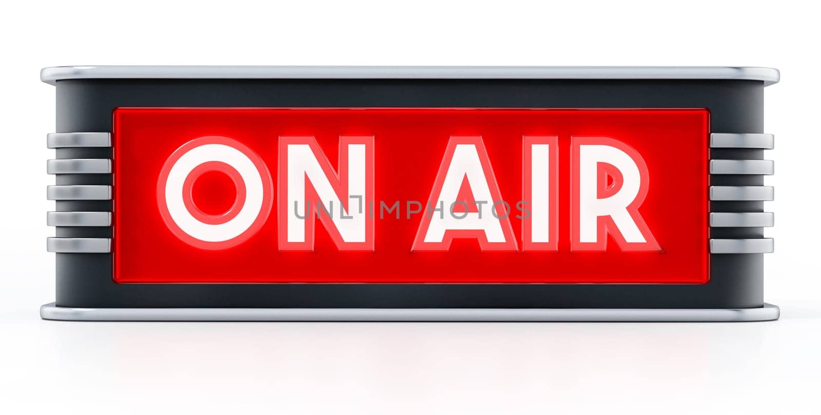 On air sign isolated on white background. 3D illustration.