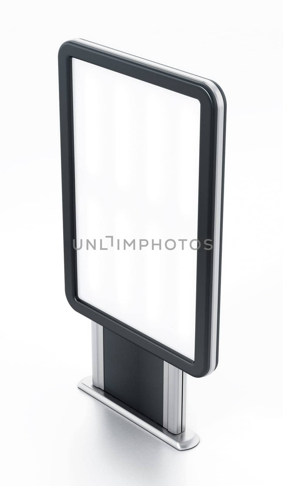 CLP with blank screen isolated on white background. 3D illustration.