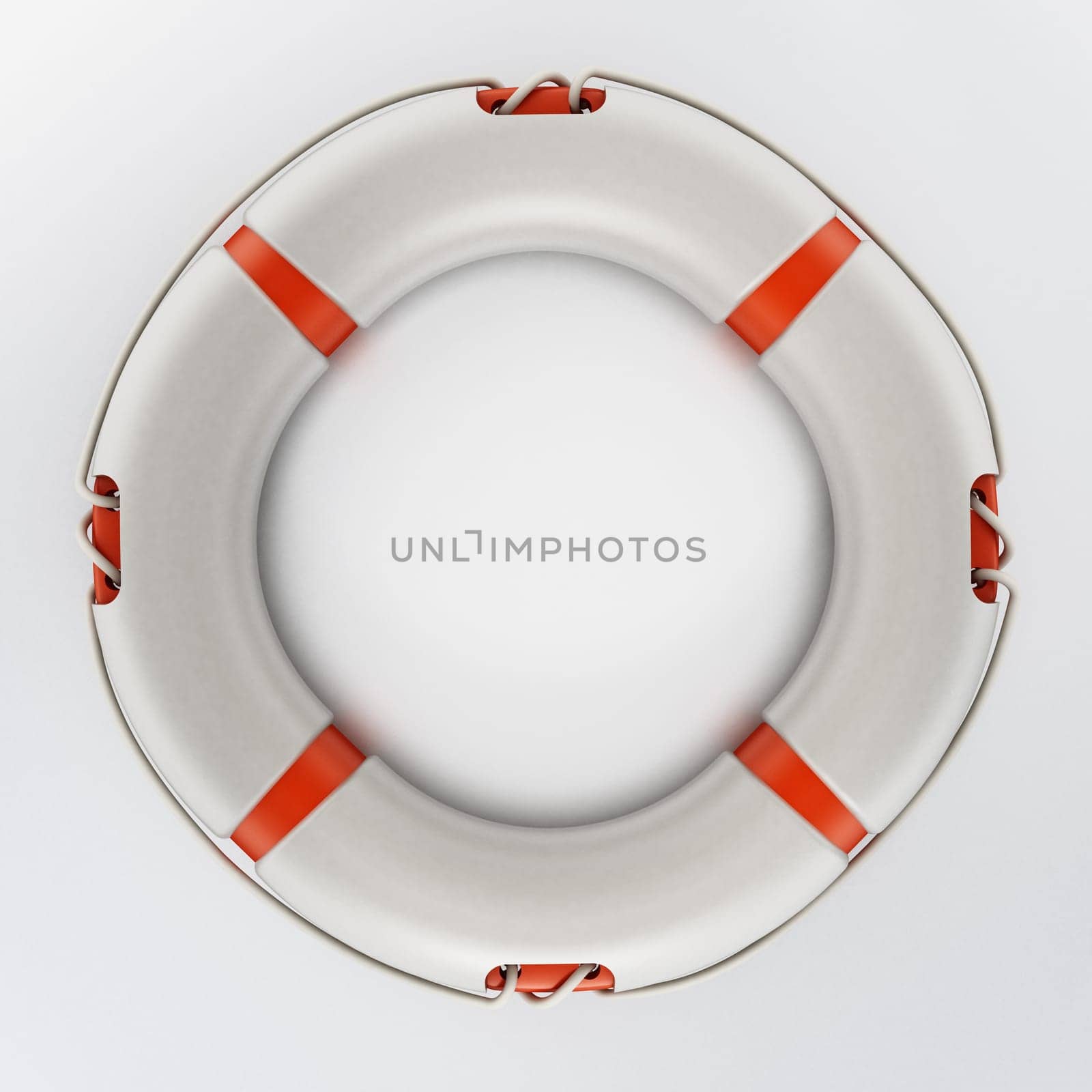 Life buoy isolated on white background. 3D illustration.