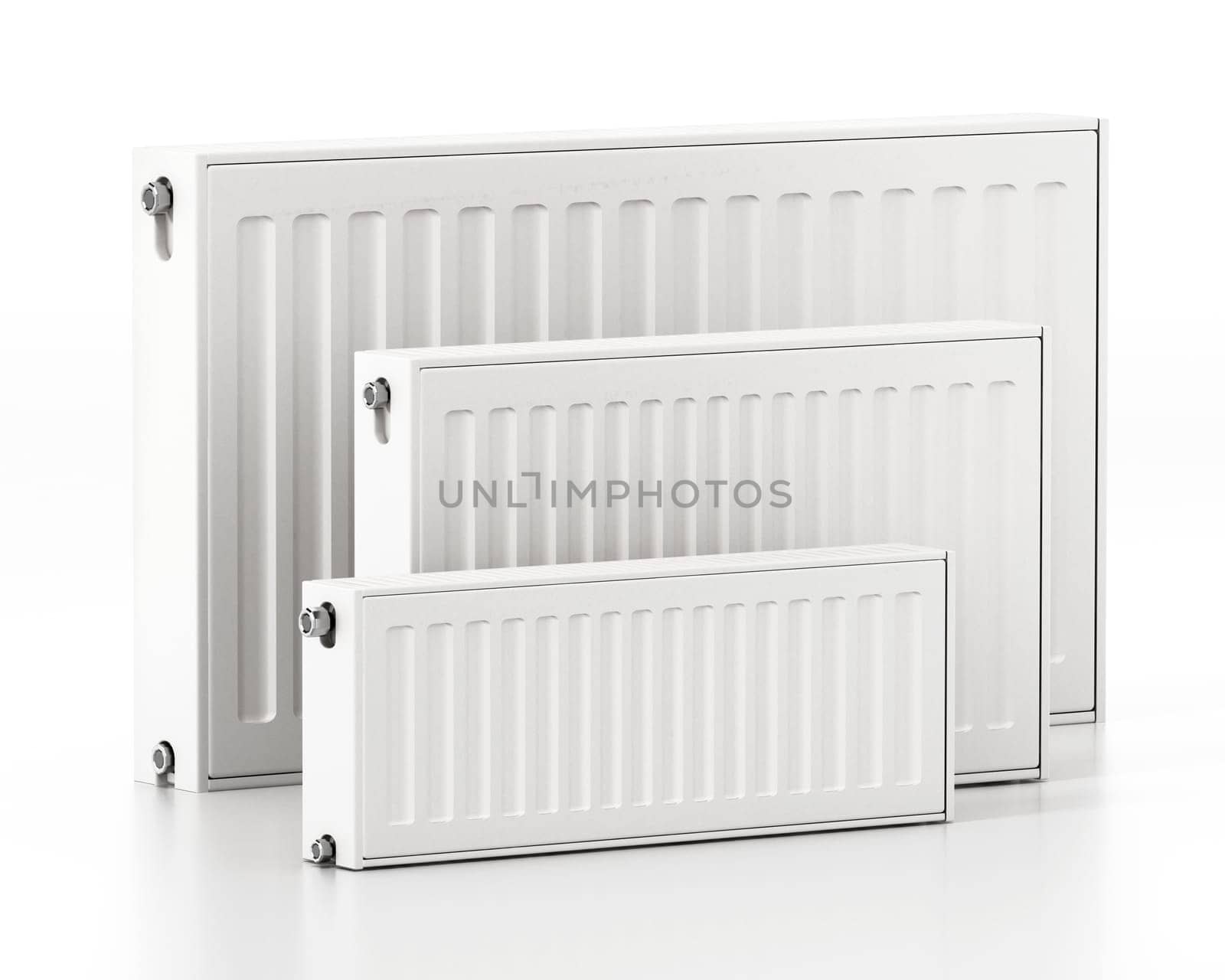 Radiator isolated on white background. 3D illustration.