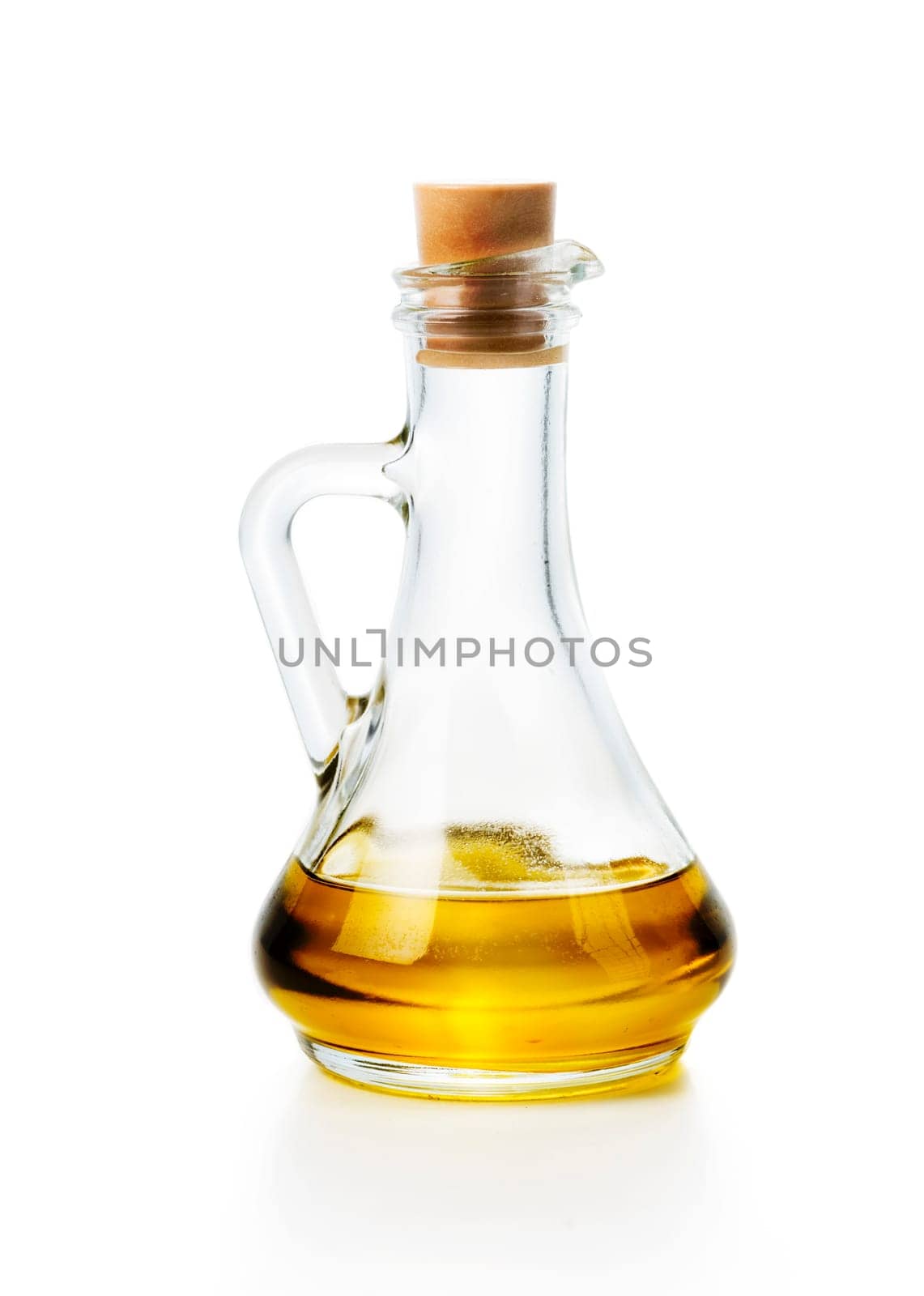Olive oil bottle isolated over white background
