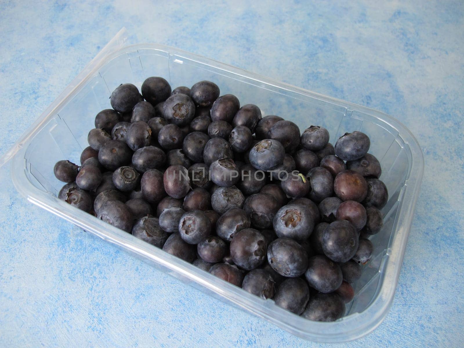 Blueberries in a plastic package