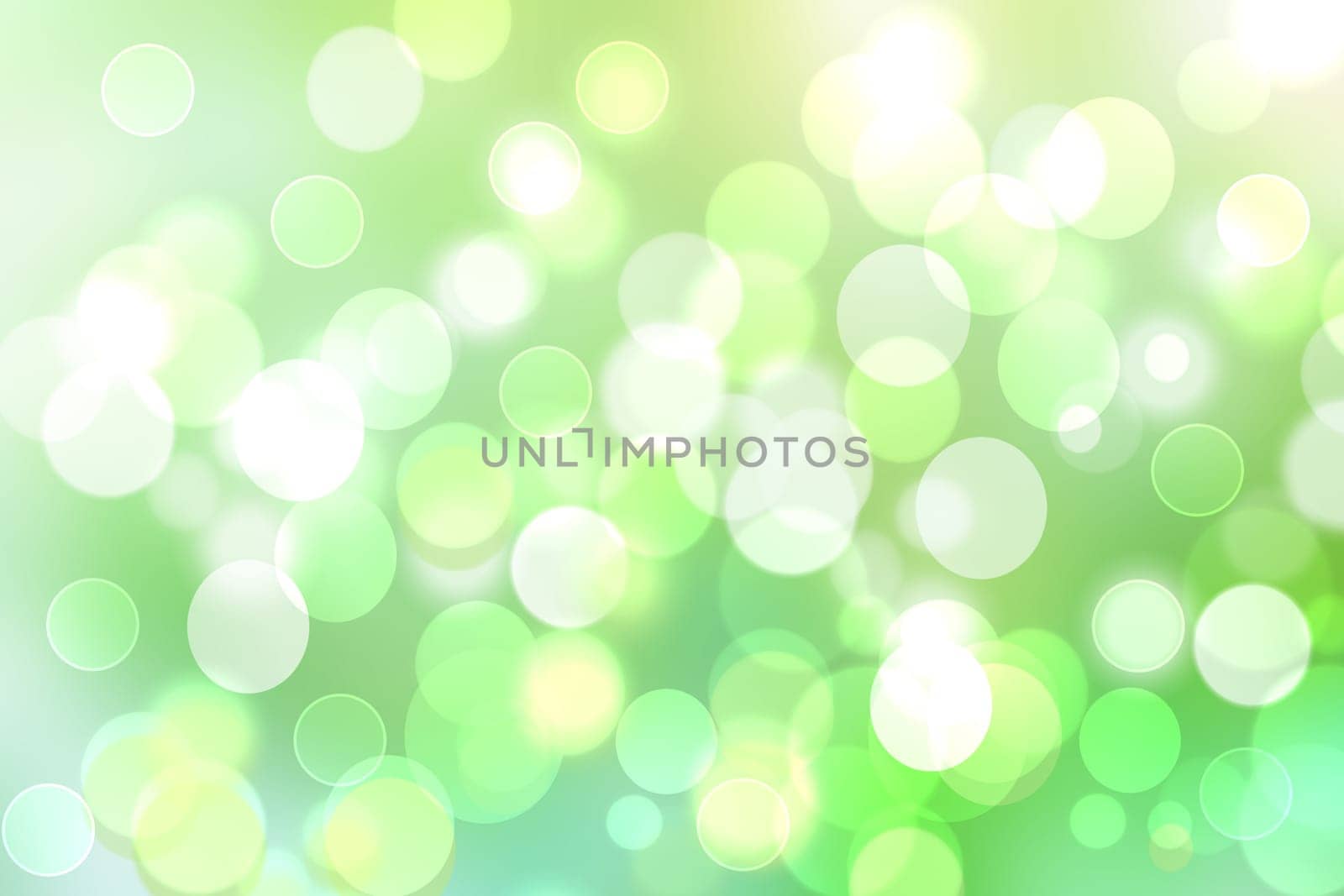 Abstract green light and white delicate colorful pastel spring or summer bokeh background with space. Beautiful modern graphic design texture.