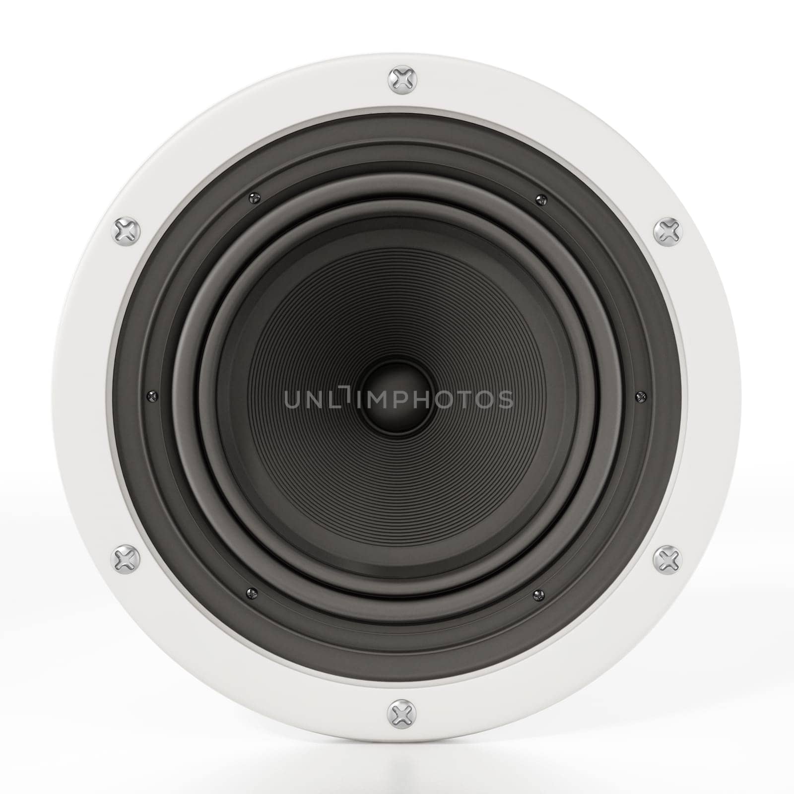 Speaker isolated on white background. 3D illustration.