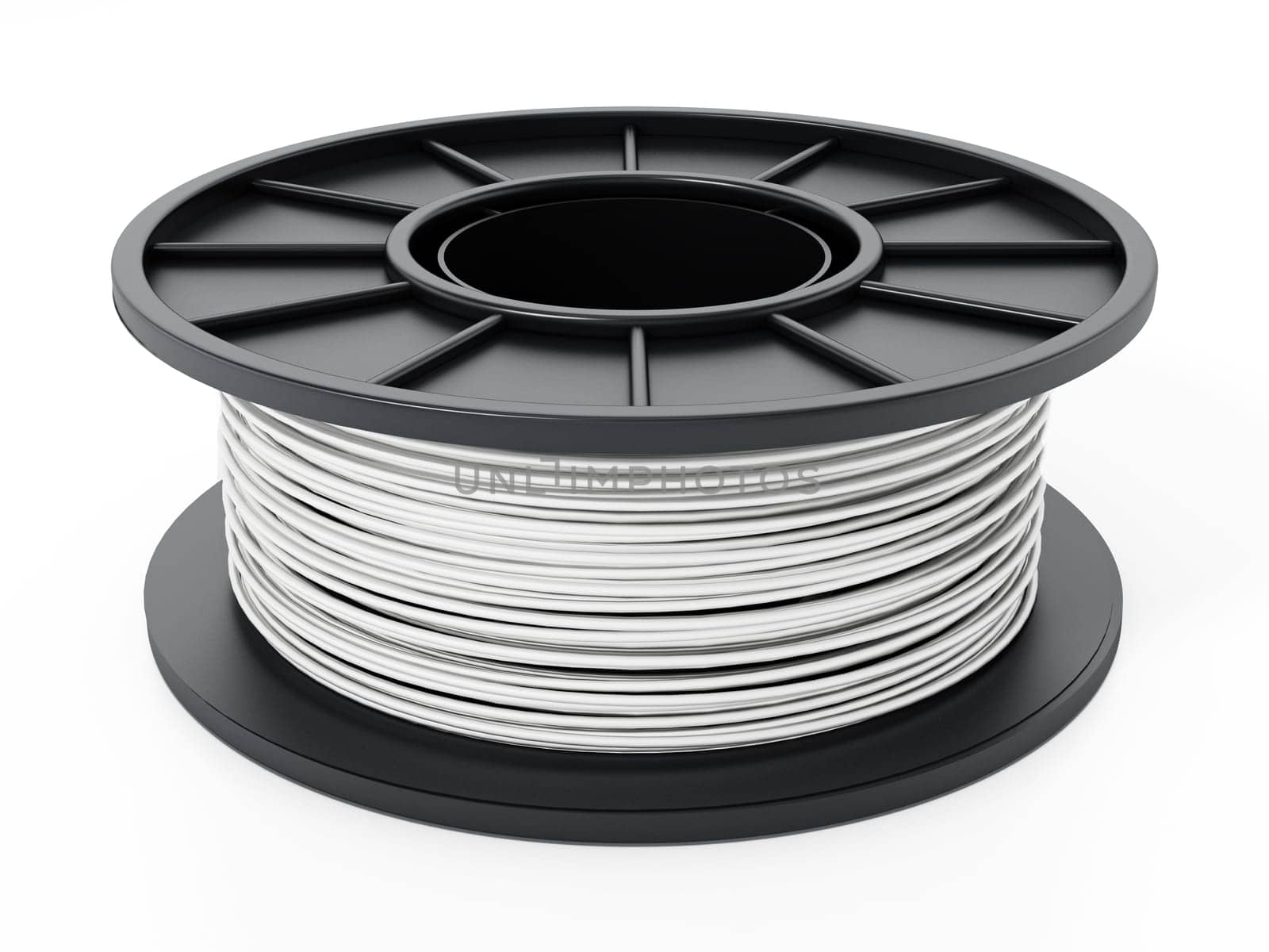 Generic new 3D filament isolated on white background. 3D illustration.