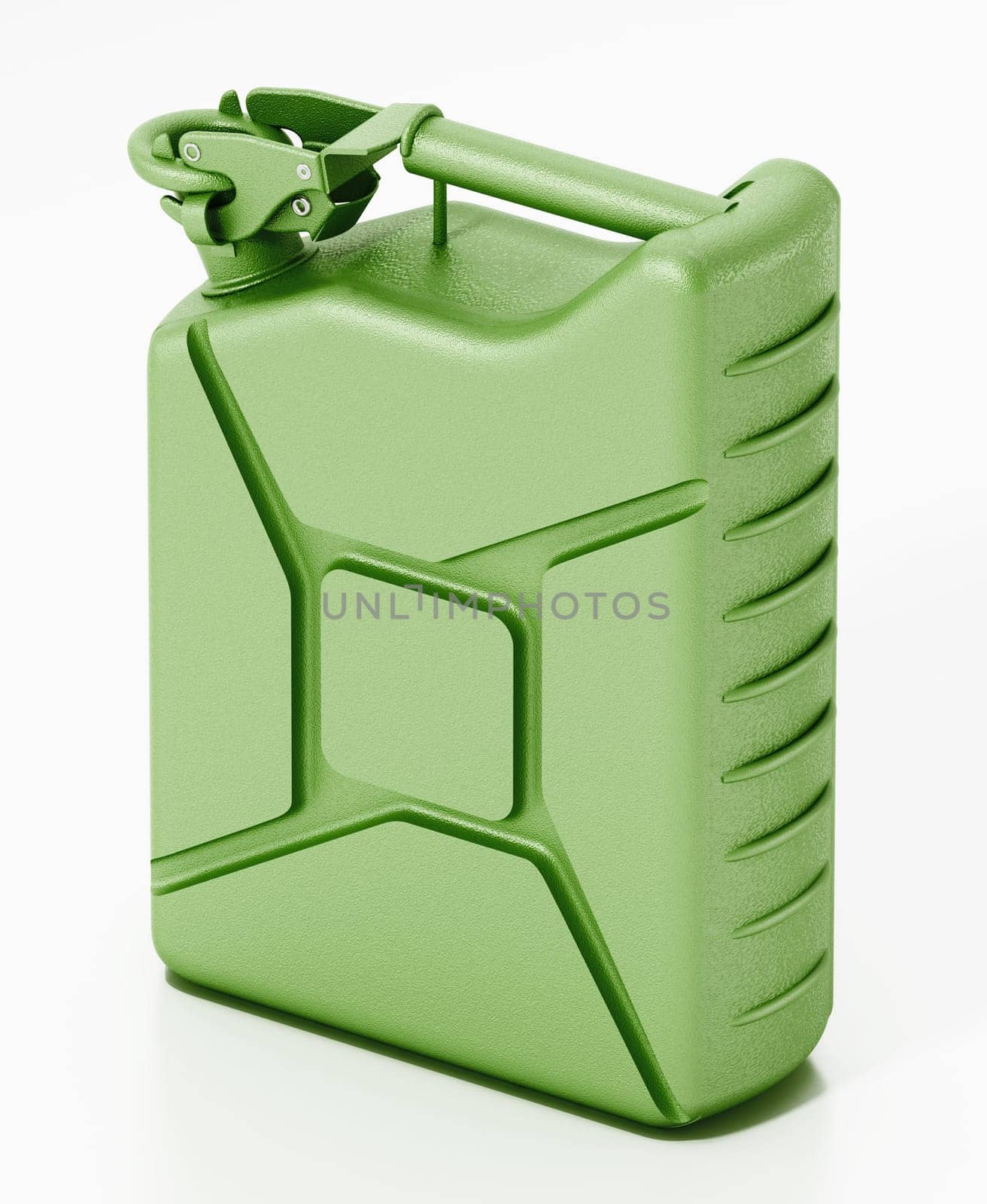 Vintage military gas canister isolated on white background. 3D illustration.