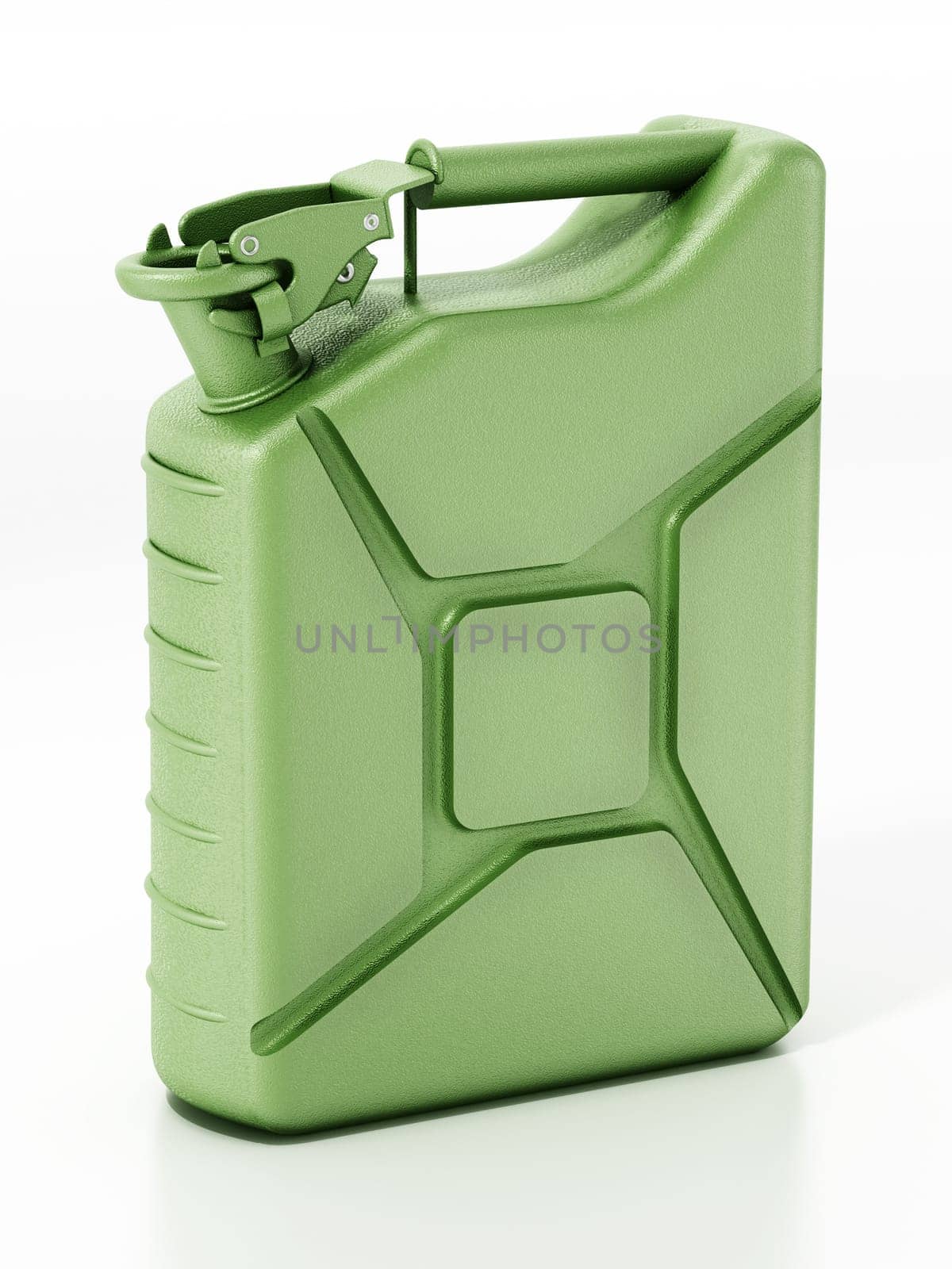 Vintage military gas canister isolated on white background. 3D illustration.