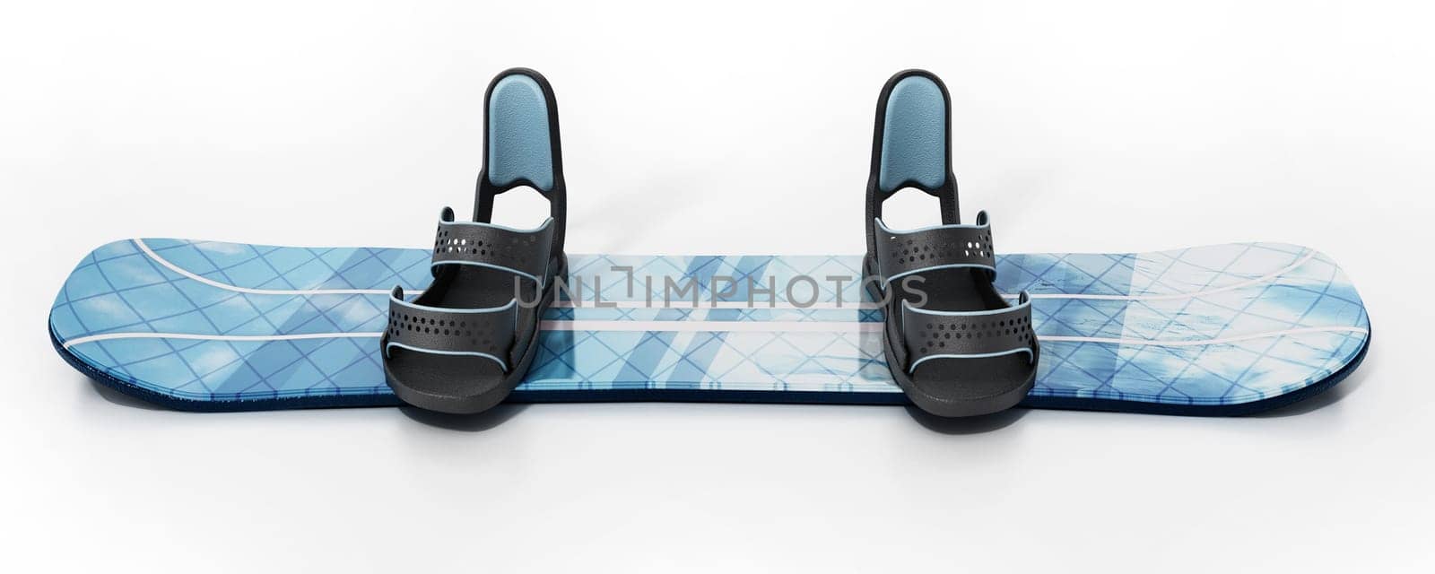 Snowboard isolated on white background. 3D illustration.