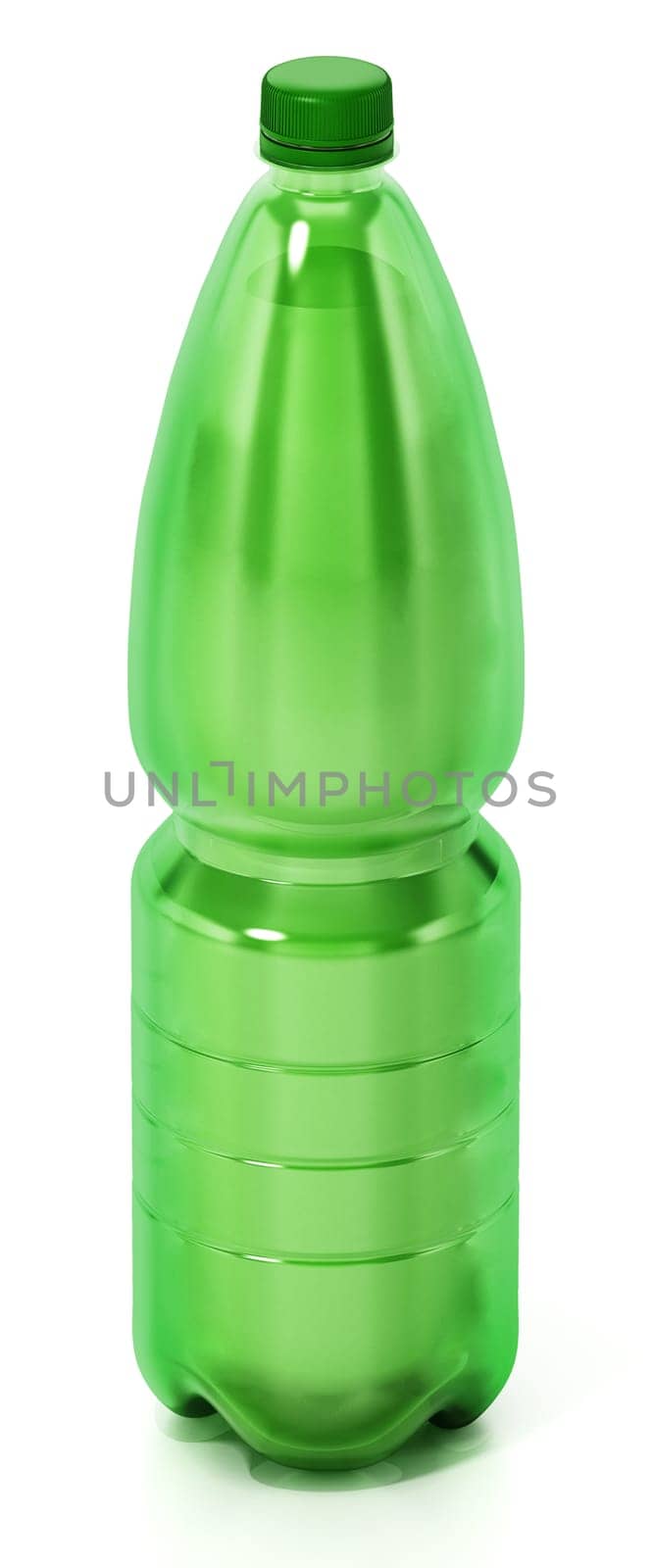 Non-alcoholic beverage bottle isolated on white background. 3D illustration.