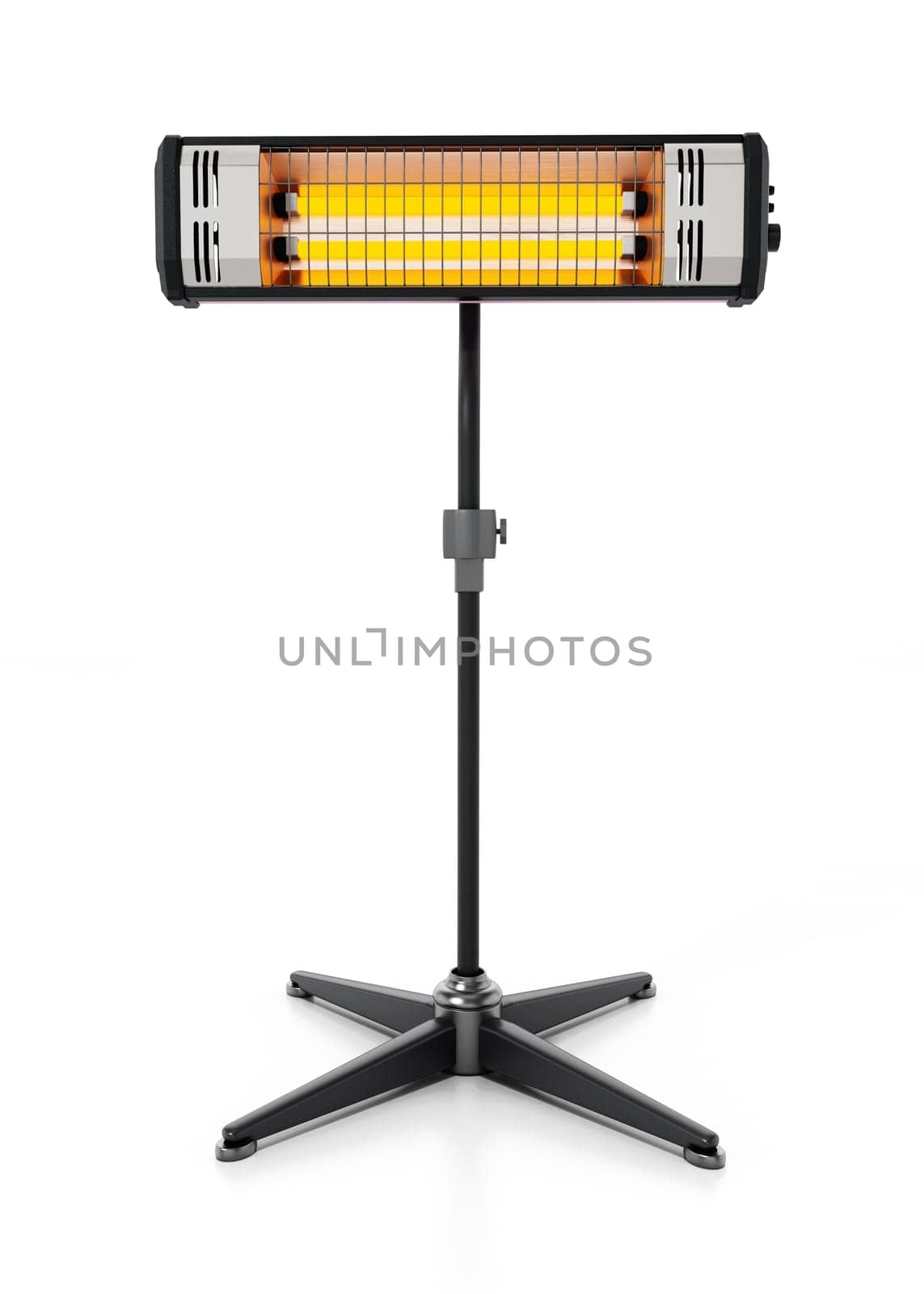 Infrared heater isolated on white background. 3D illustration.