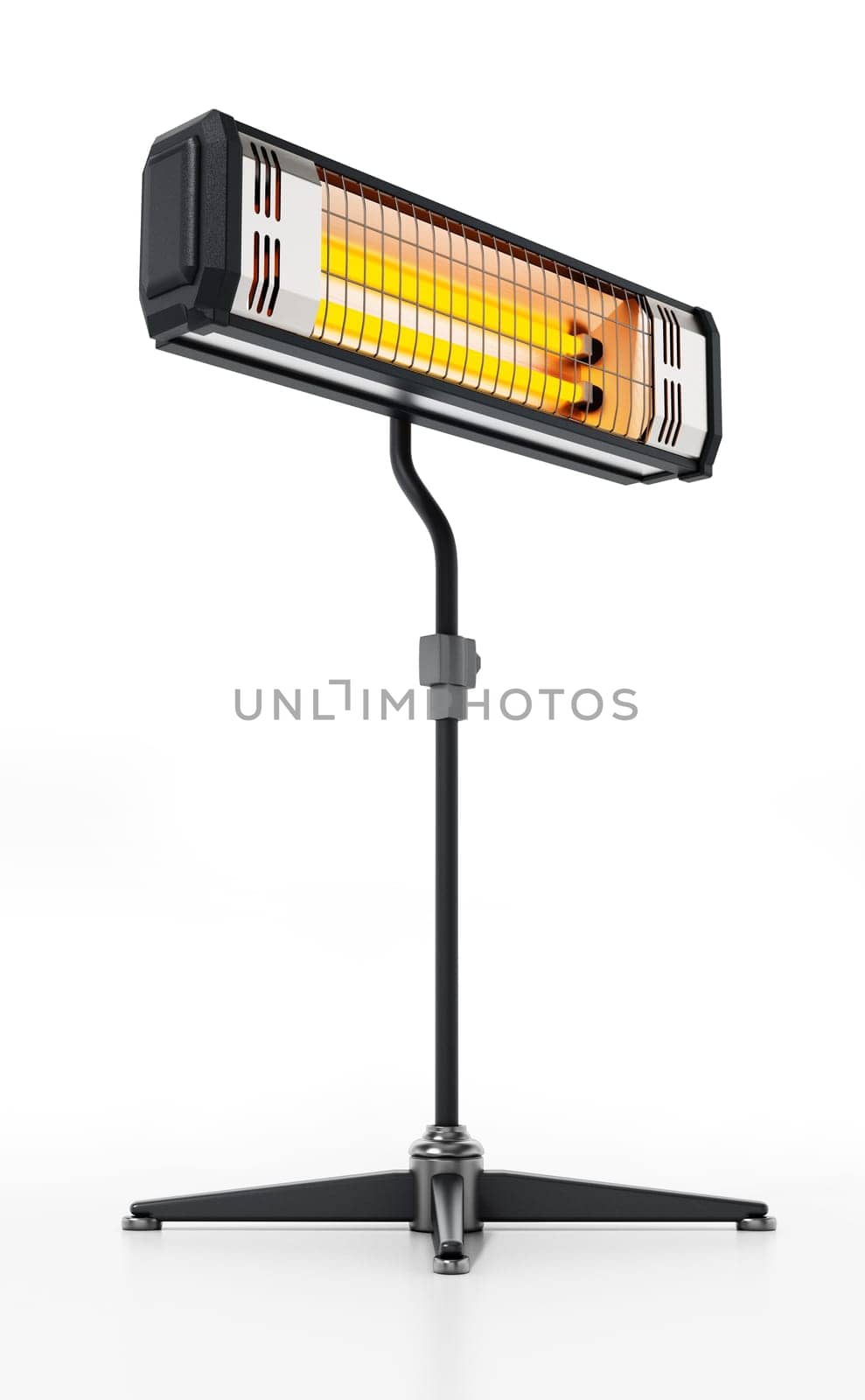 Infrared heater isolated on white background. 3D illustration.