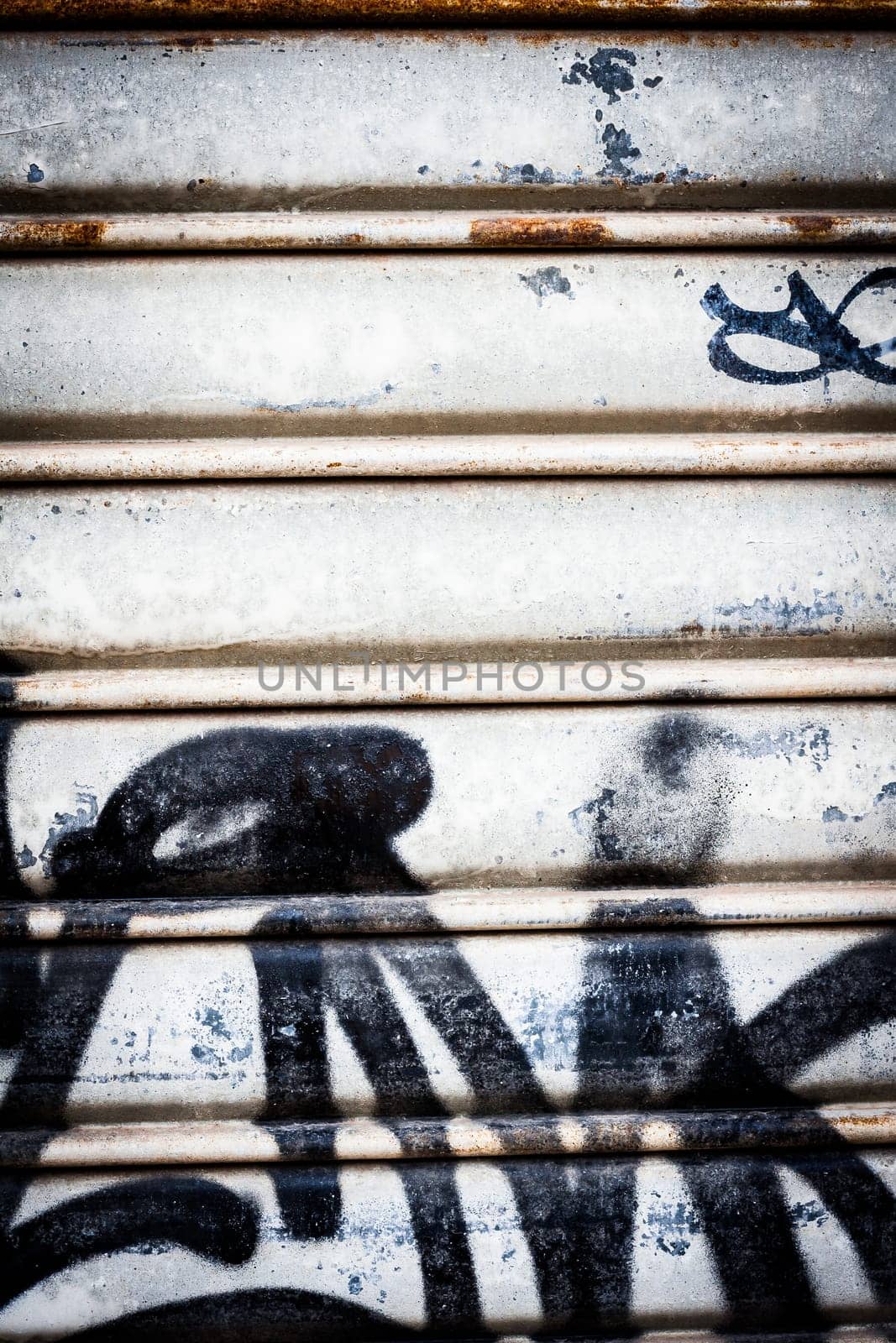 in front of a rolling shutter scribble.