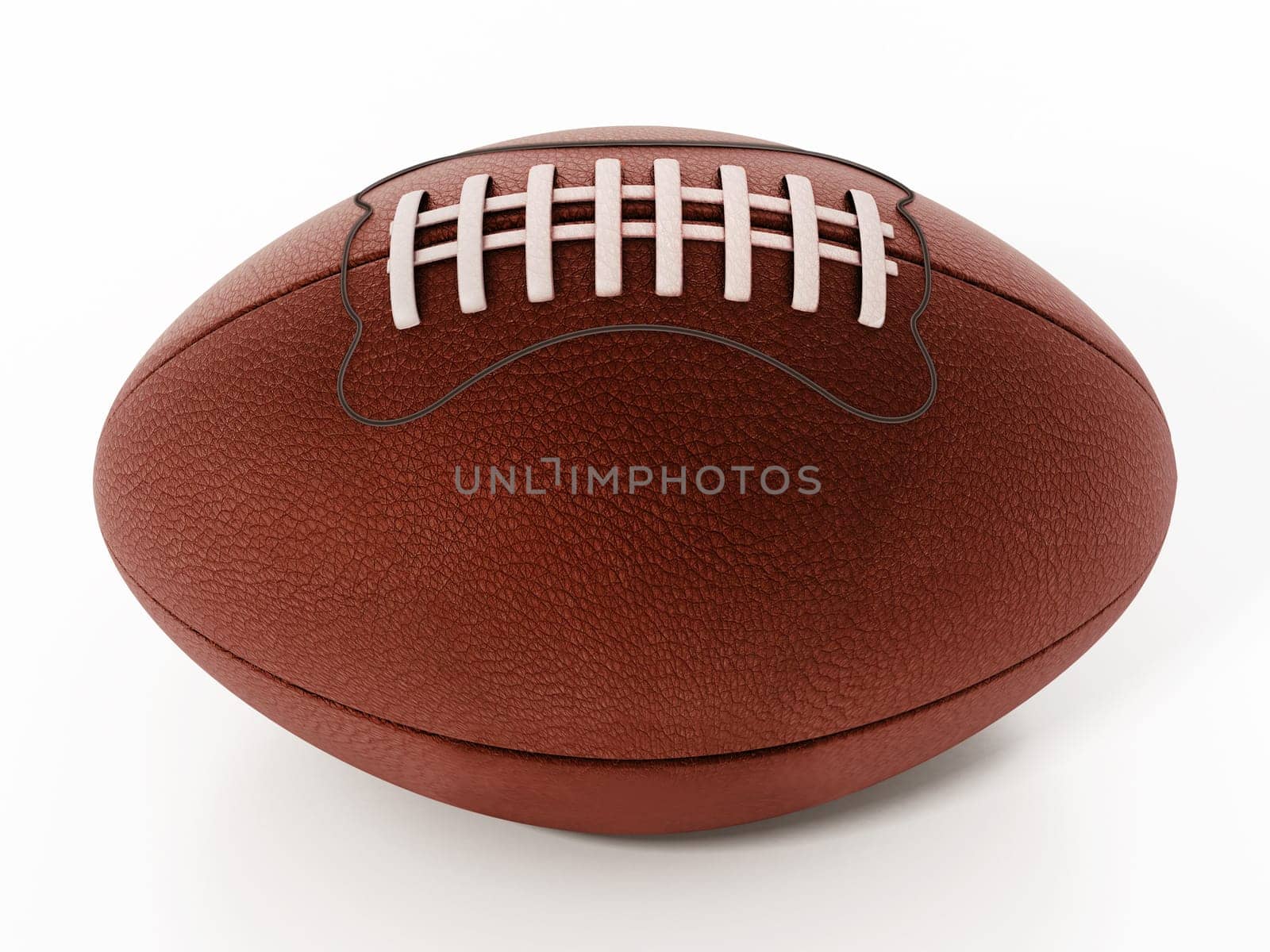 American football isolated on white background. 3D illustration.