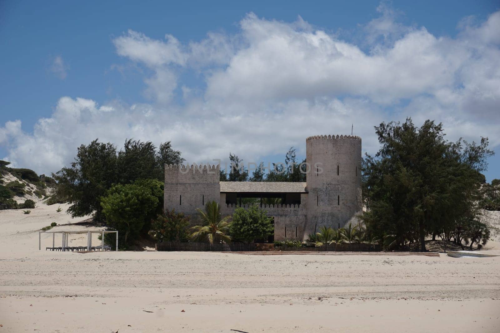 The Fort of Shela, picturesque scenery on Lamu Island, Kenya