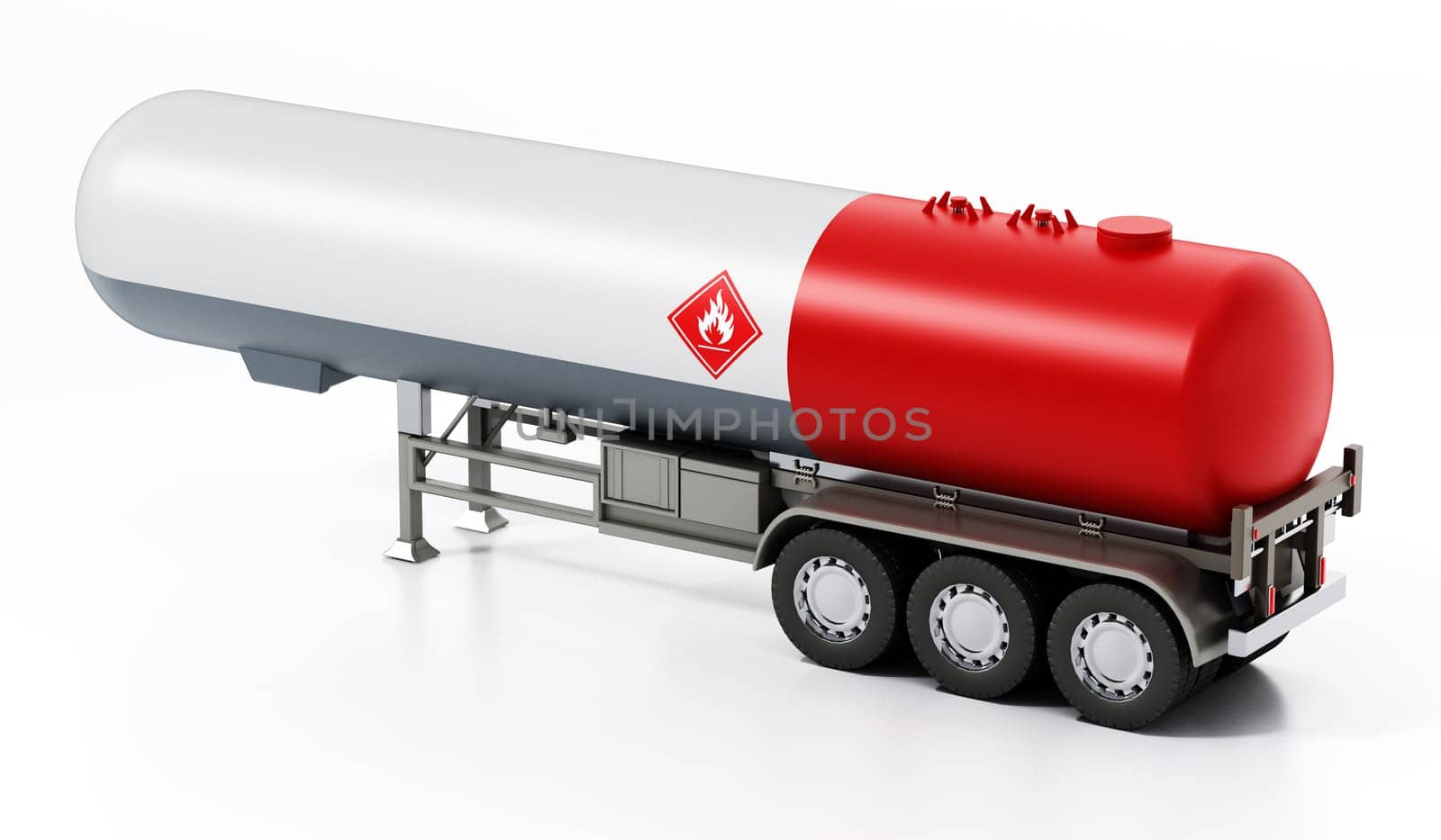 Gas tank isolated on white background. 3D illustration