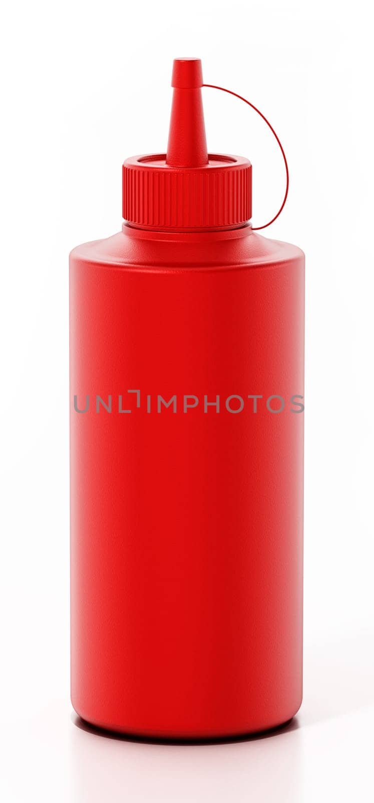 Ketchup bottle isolated on white background. 3D illustration.