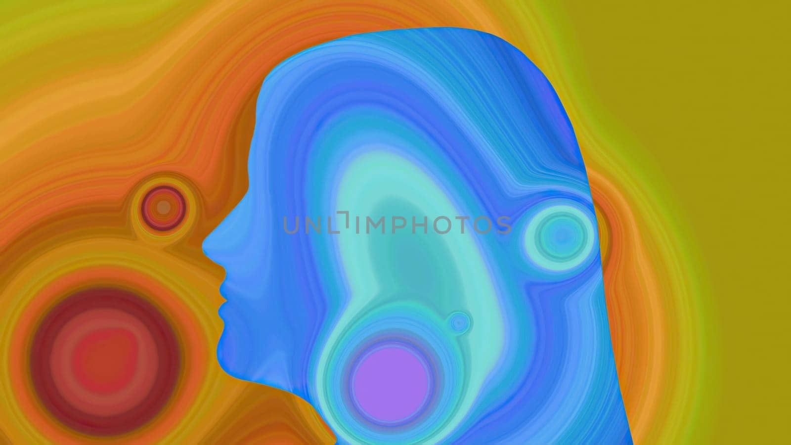 Surreal Colorful Portrait of Woman silhouette,Surreal Colorful Portrait of Woman silhouette