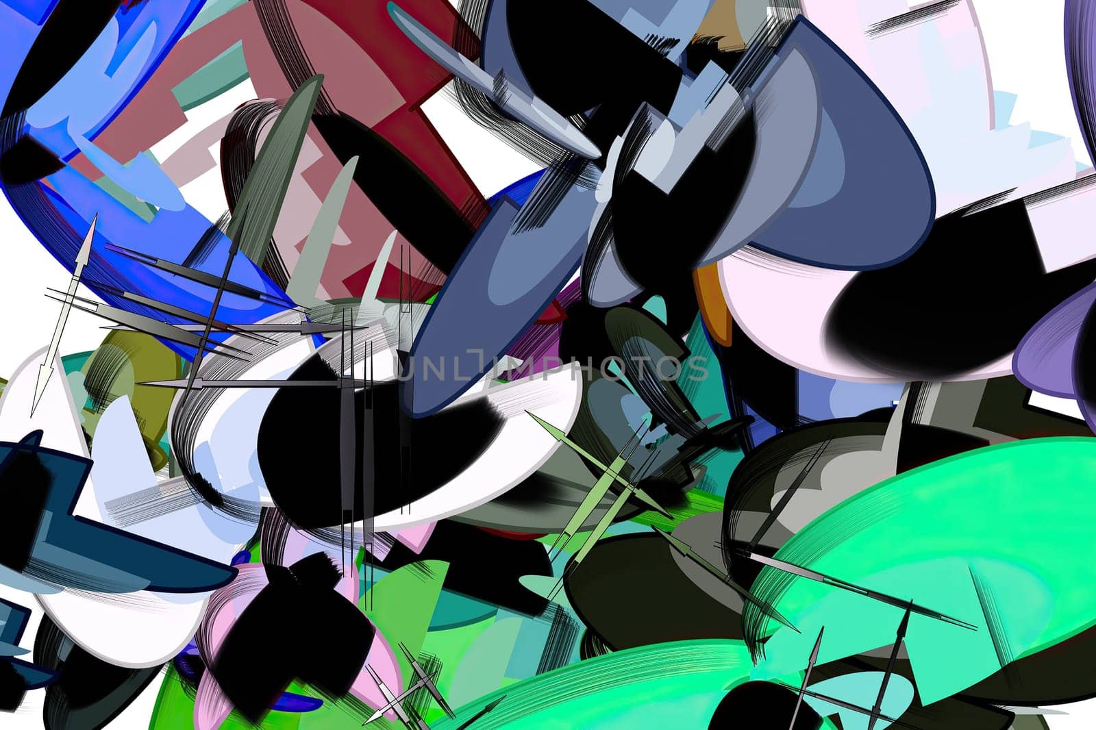 Abstract bright geometric repeats backdrop graffiti pattern
