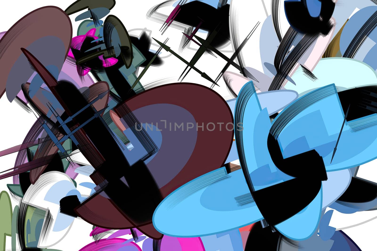 Abstract bright geometric repeats backdrop graffiti pattern