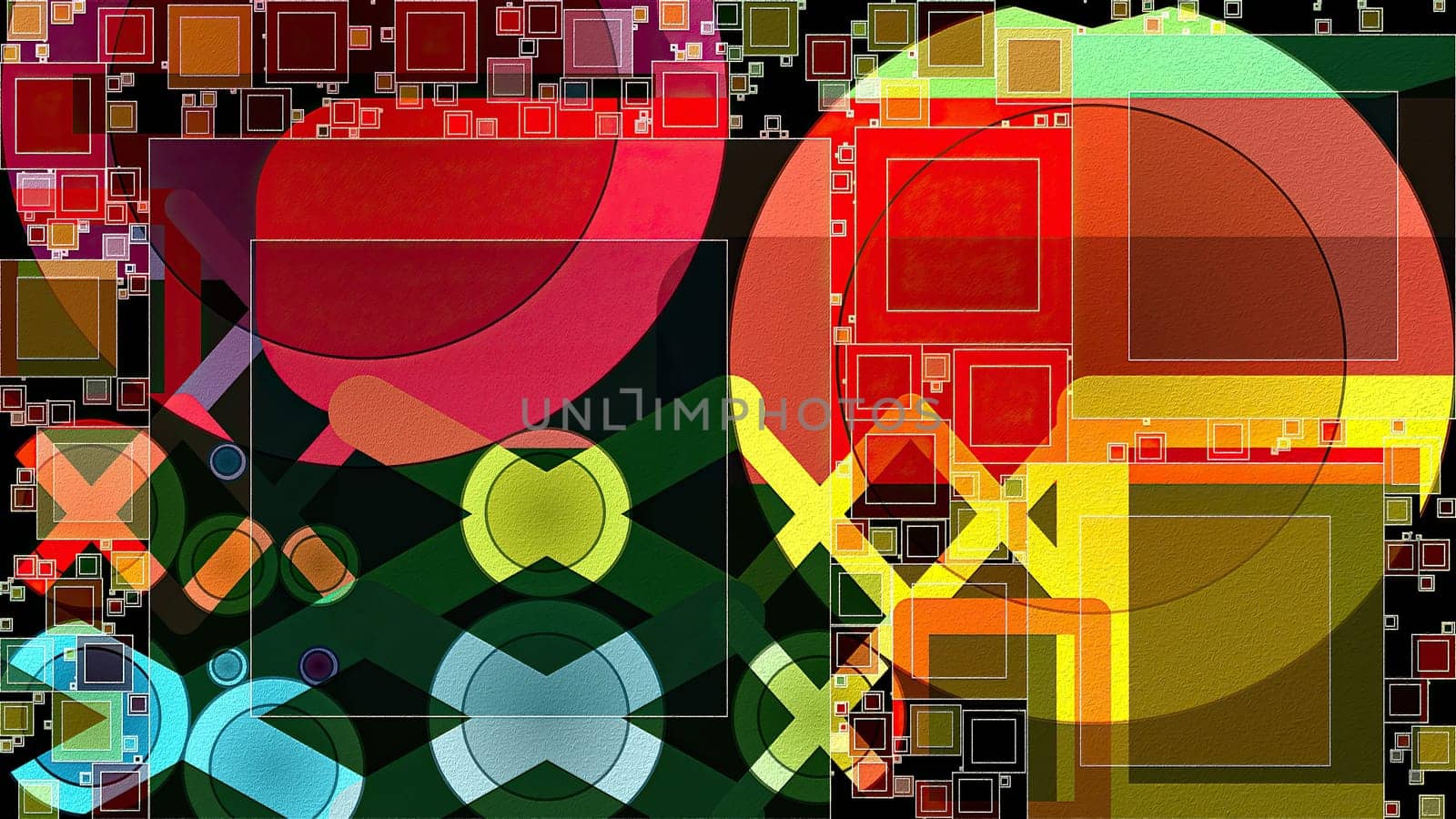Artwork of abstract composition made with geometrical shapes and elements,Artwork of abstract composition made with geometrical shapes and elements
