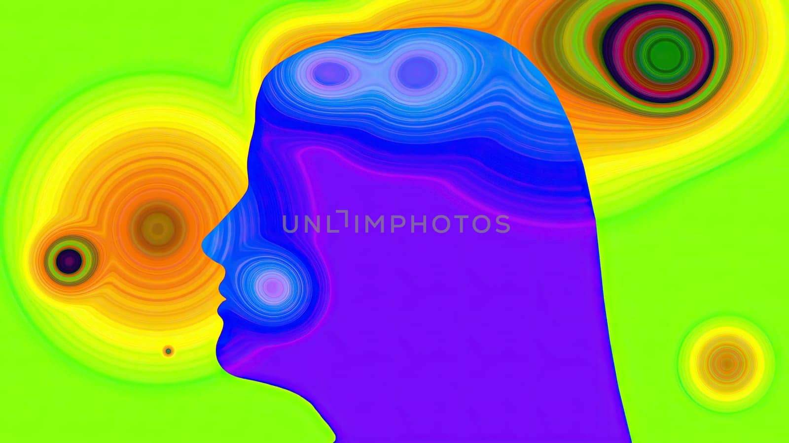 Surreal Colorful Portrait of Woman silhouette,Surreal Colorful Portrait of Woman silhouette