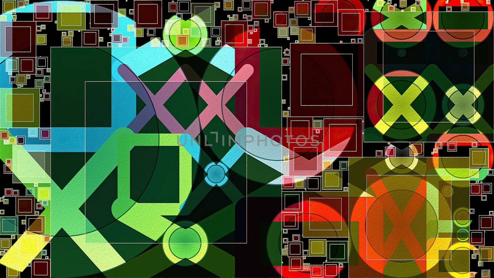Artwork of abstract composition made with geometrical shapes and elements,Artwork of abstract composition made with geometrical shapes and elements