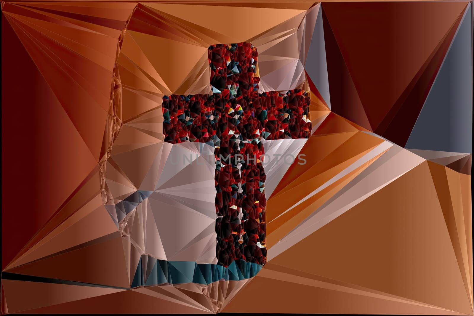 Cross of Jesus art illustration