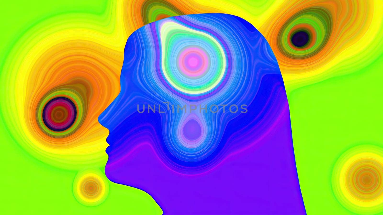 Surreal Colorful Portrait of Woman silhouette,Surreal Colorful Portrait of Woman silhouette