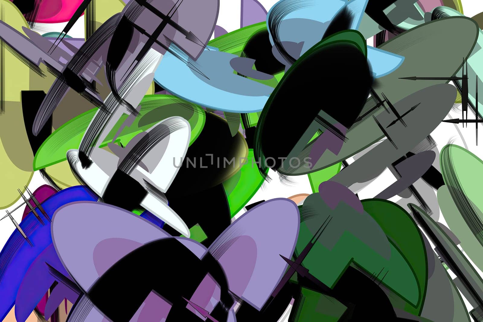 Abstract bright geometric repeats backdrop graffiti pattern