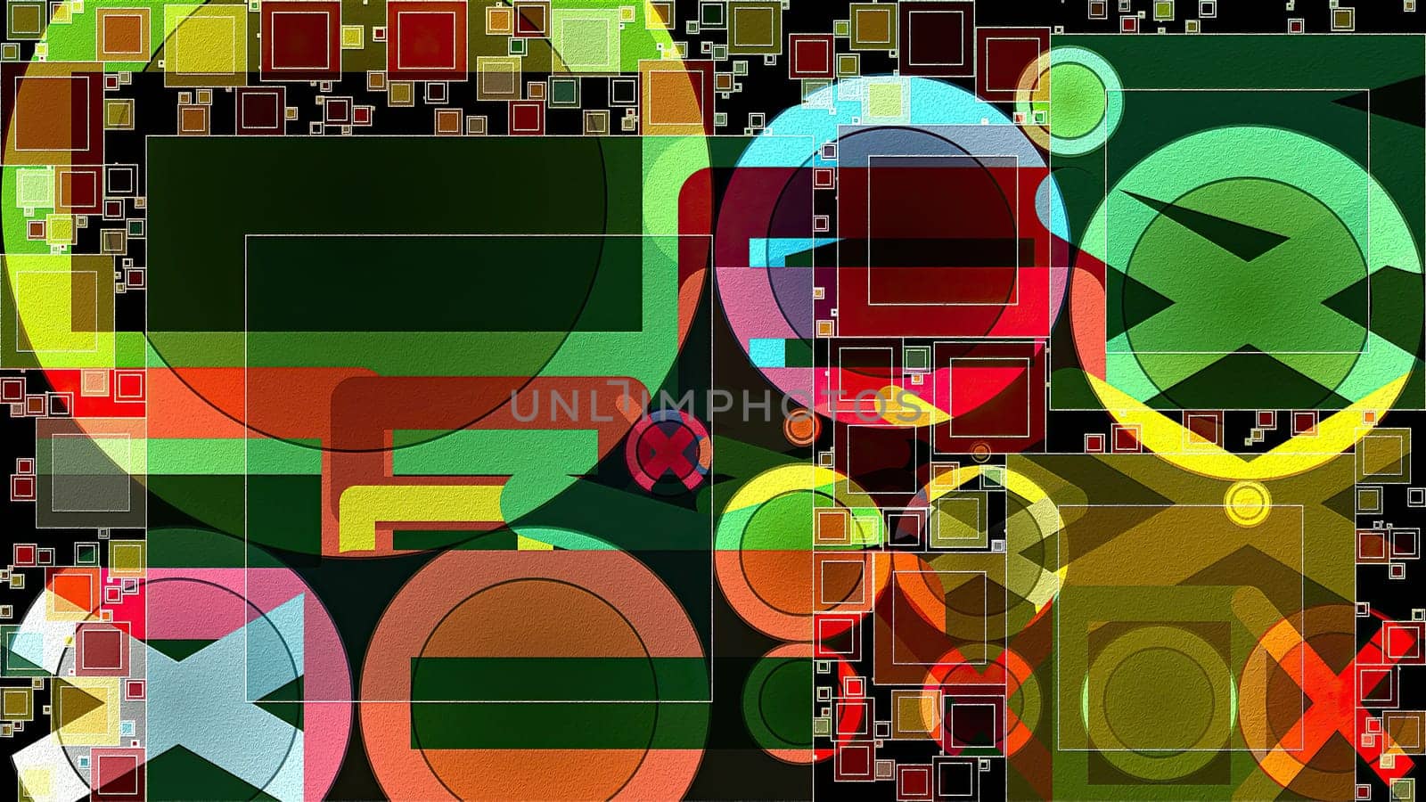 Artwork of abstract composition made with geometrical shapes and elements,Artwork of abstract composition made with geometrical shapes and elements
